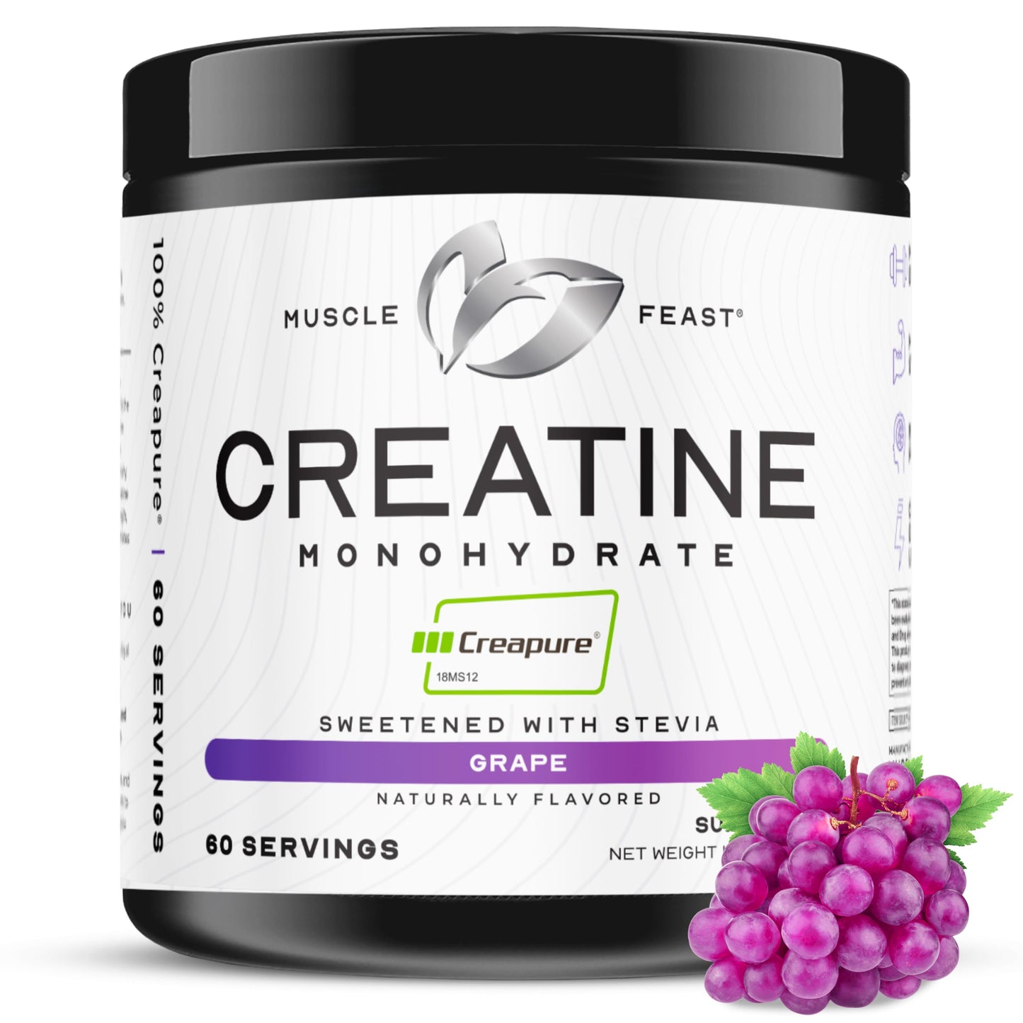 Muscle Feast Creapure Creatine Monohydrate Powder, 10.58 oz