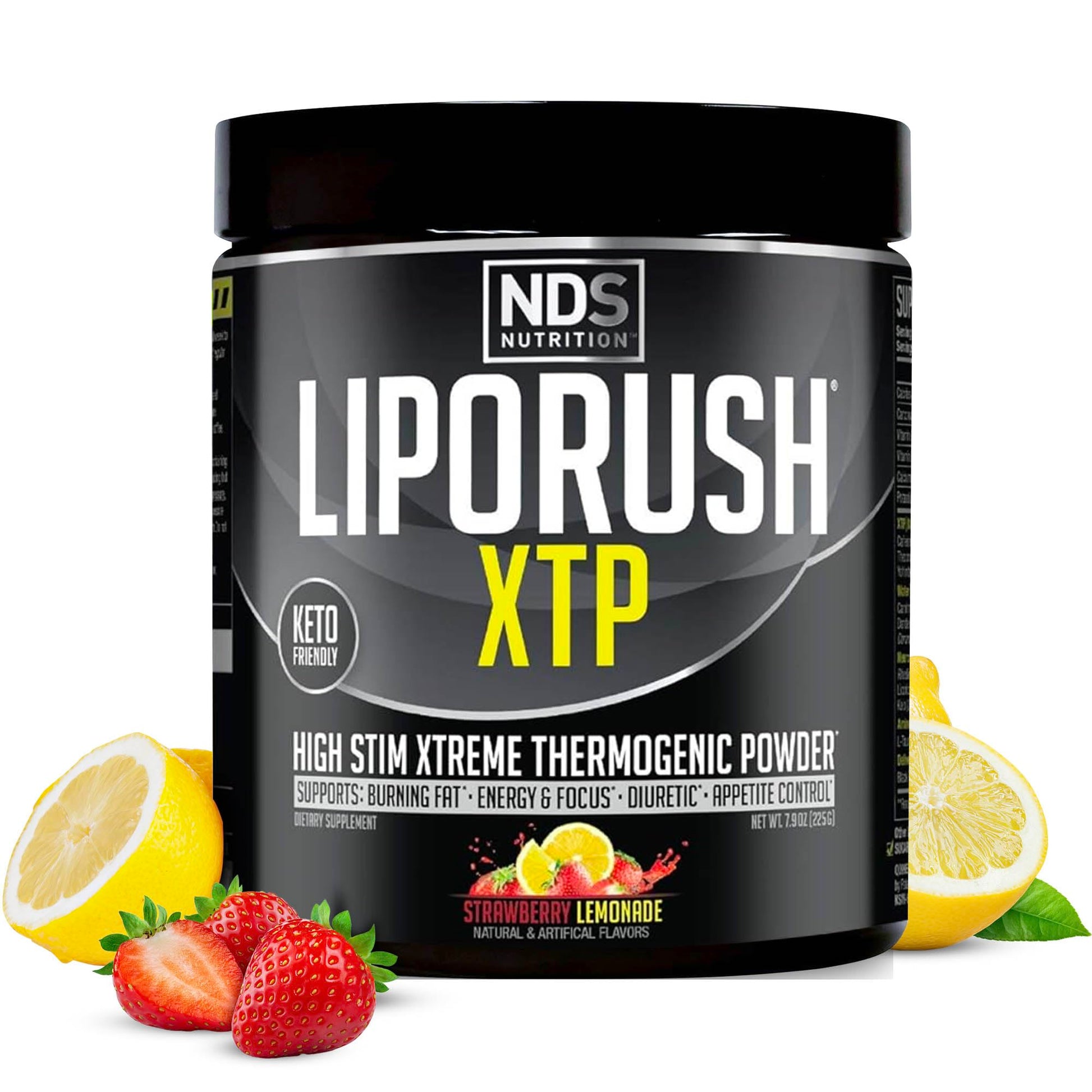 LIPORUSH NDS Nutrition XTP Thermogenic Fat Burner with L-Carnitine Powder, 7.9 Ounce
