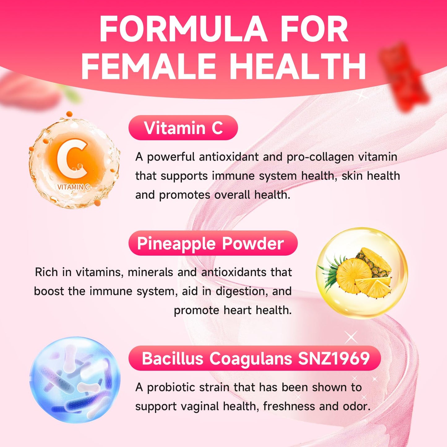 XIAAN Feminine Balance Gummies for Women, 120 Gummies