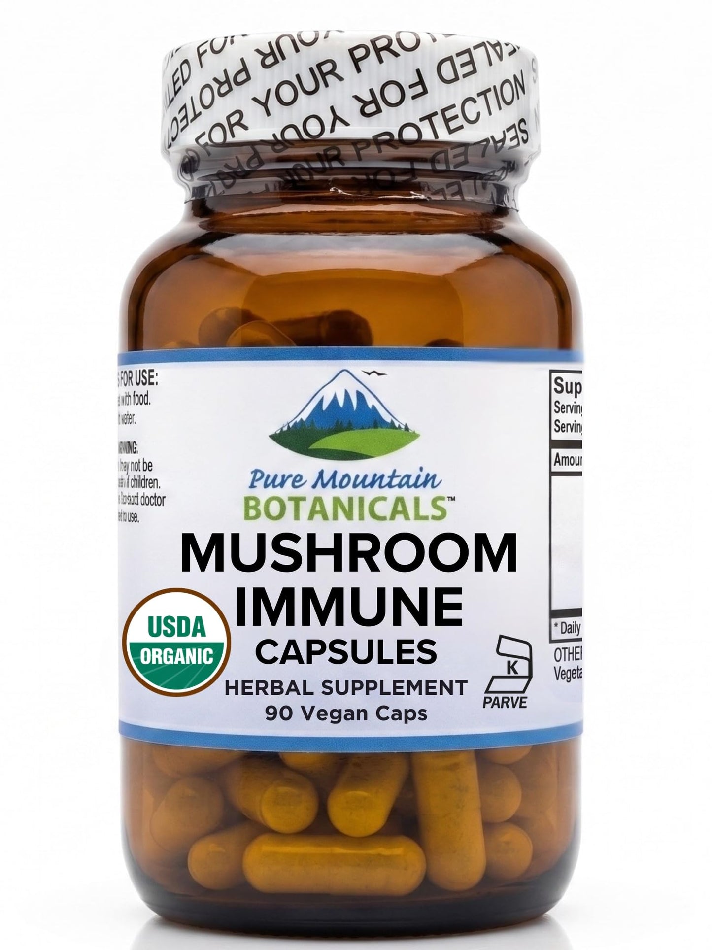 Pure Mountain Botanicals Mushroom Immune Capsules 90 Count