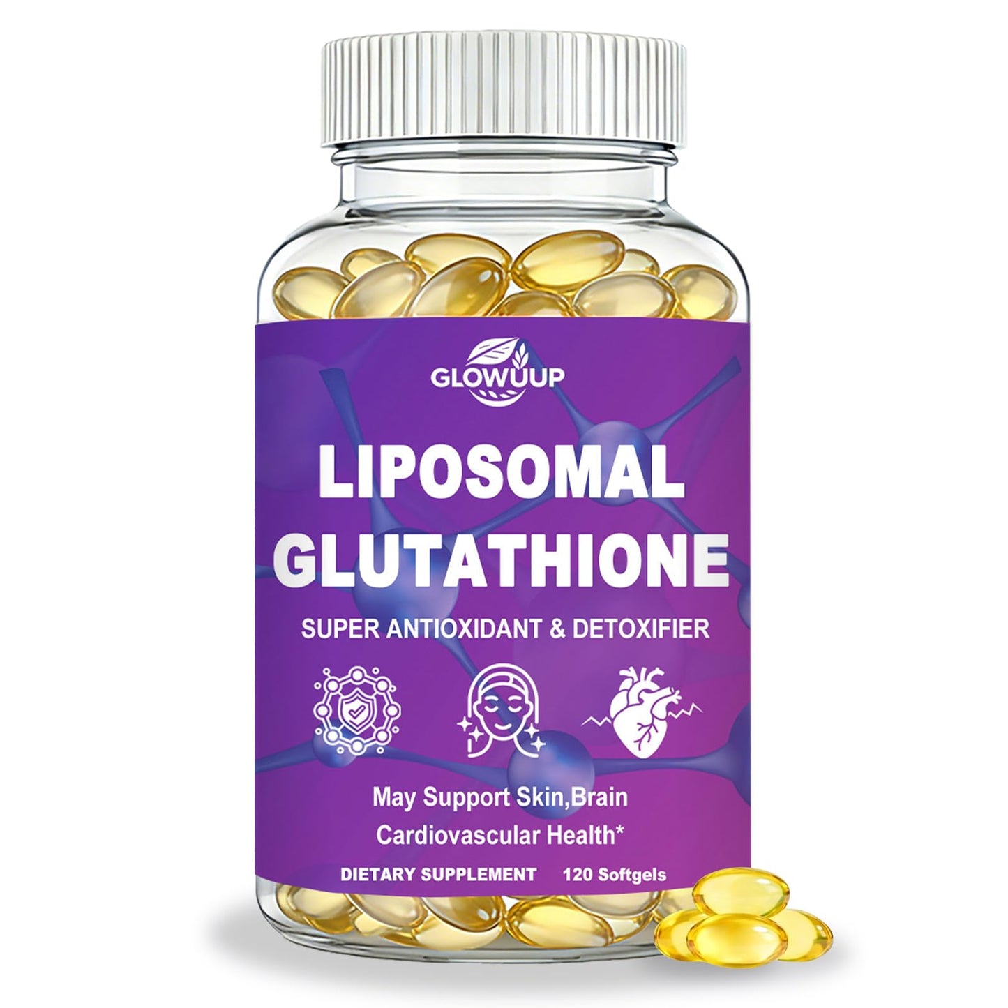 GLOVVUUP Liposomal Glutathione Softgels 120 Count