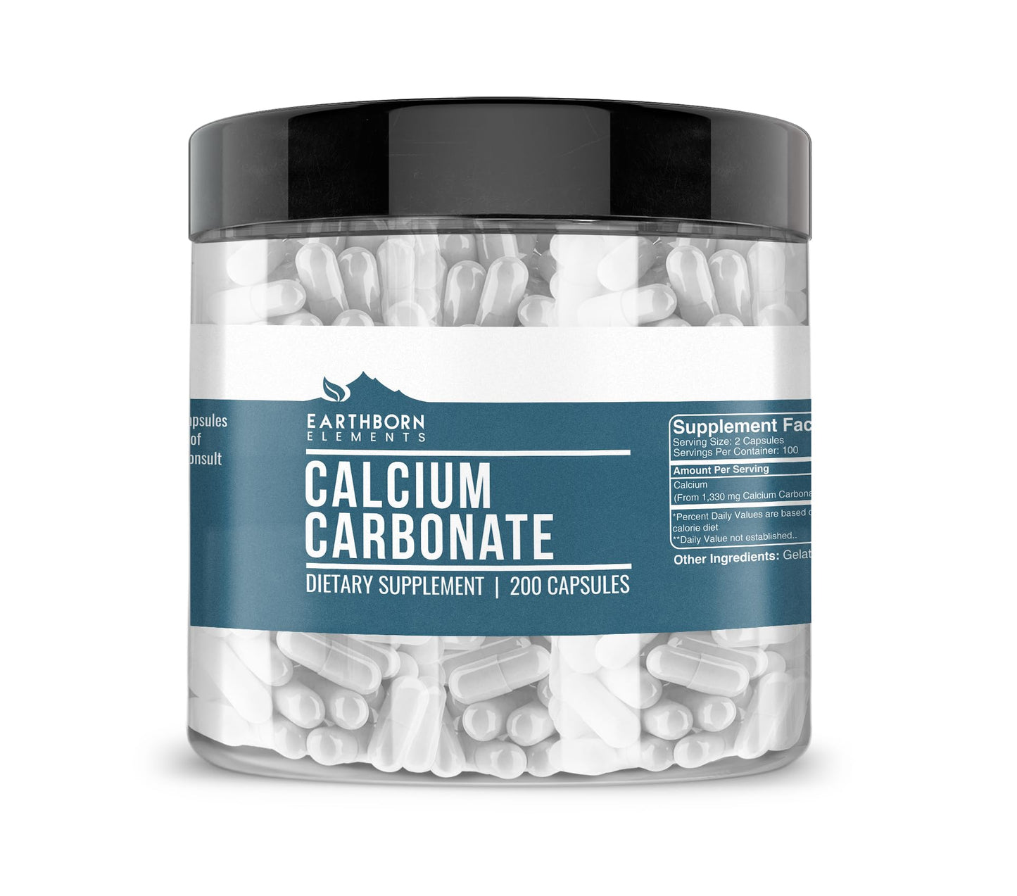 Earthborn Elements Calcium Carbonate Capsule 200 Count