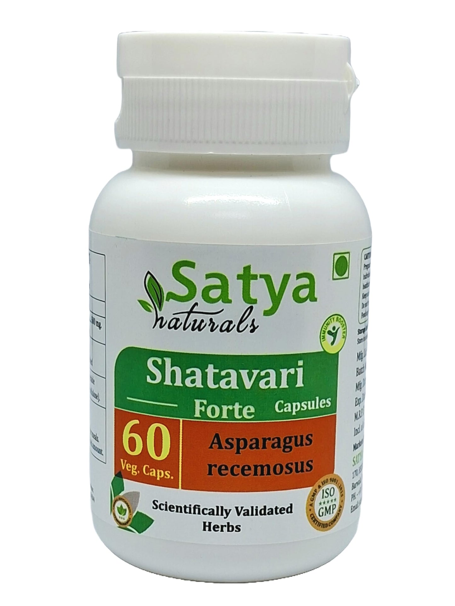 Satya Naturals Shatavari Forte Capsules 500 mg, 60 Veg Capsules