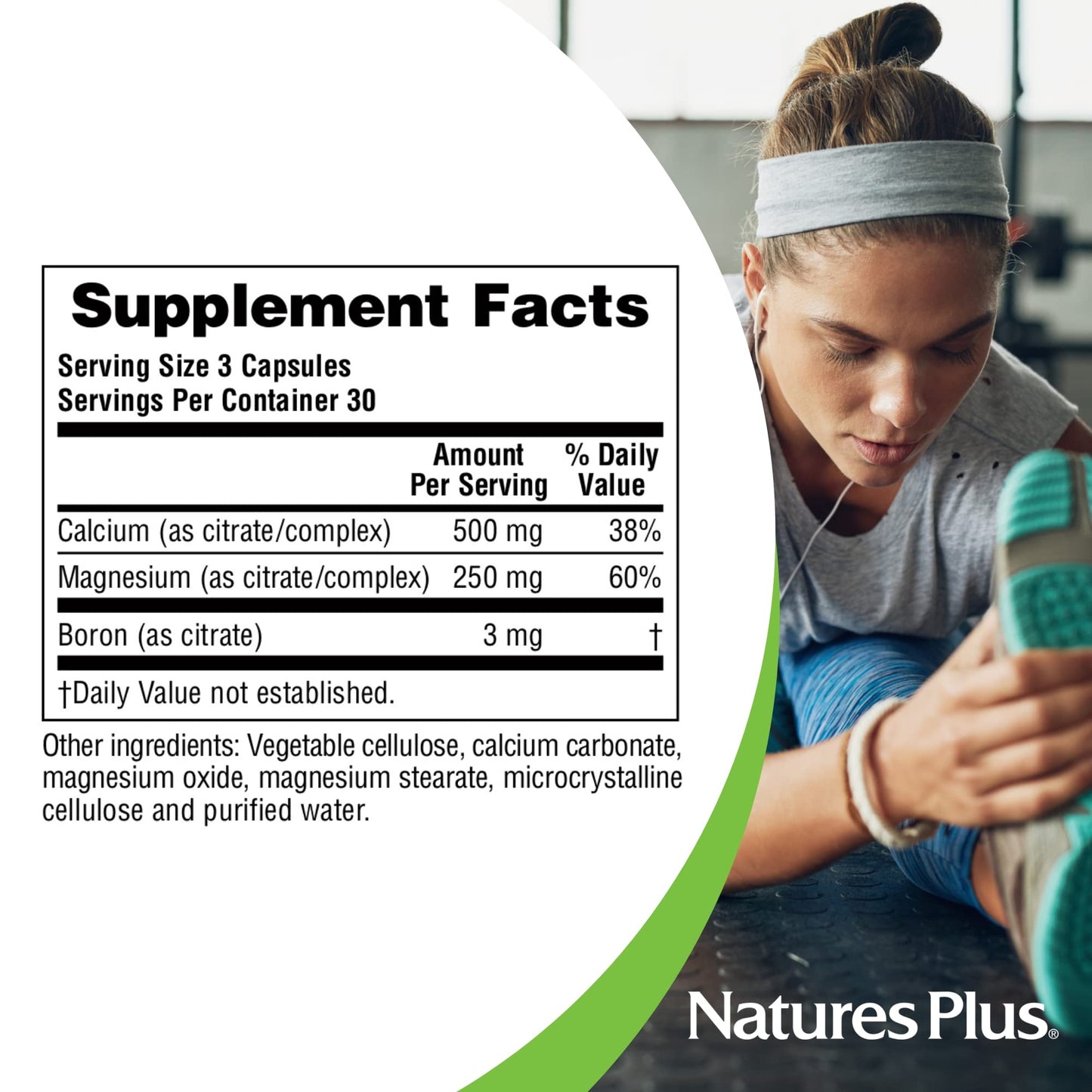 NaturesPlus Cal/Mag Citrate Capsules 90 Count