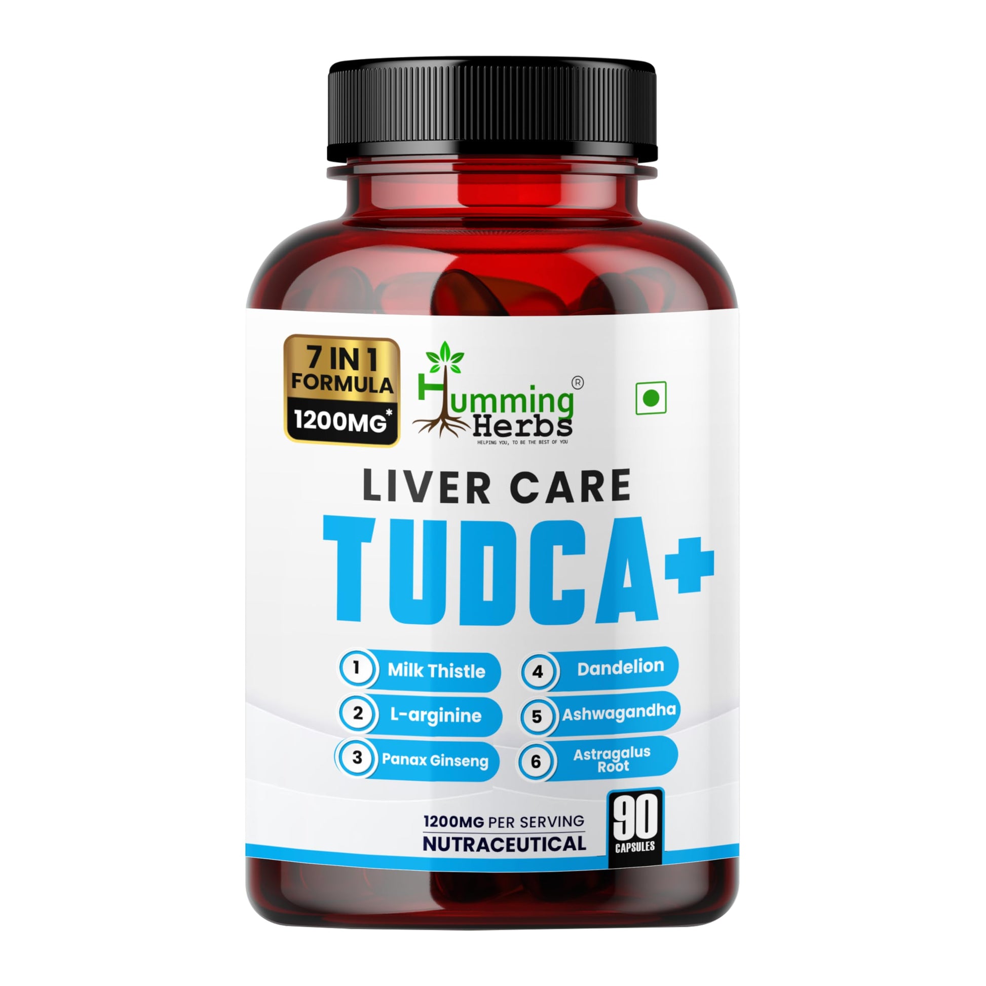 Humming Herbs Liver Care TUDCA+ 7 in 1 Formula Capsule, 90 Count
