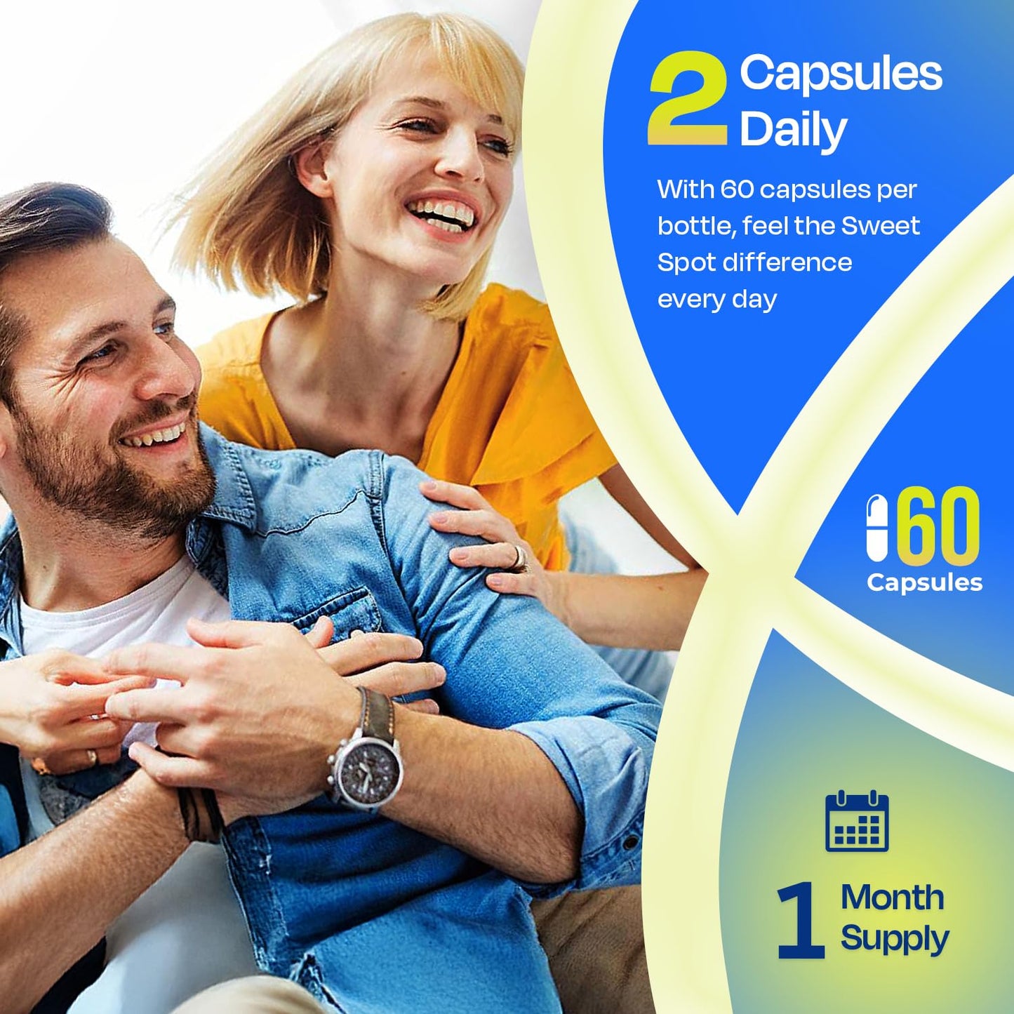 TASTE THE SWEET SPOT Pineapple Probiotics for Men 625mg Sweet Spot Formula with Pineapple Extract, Cranberry & Cinnamon, 60 Capsules