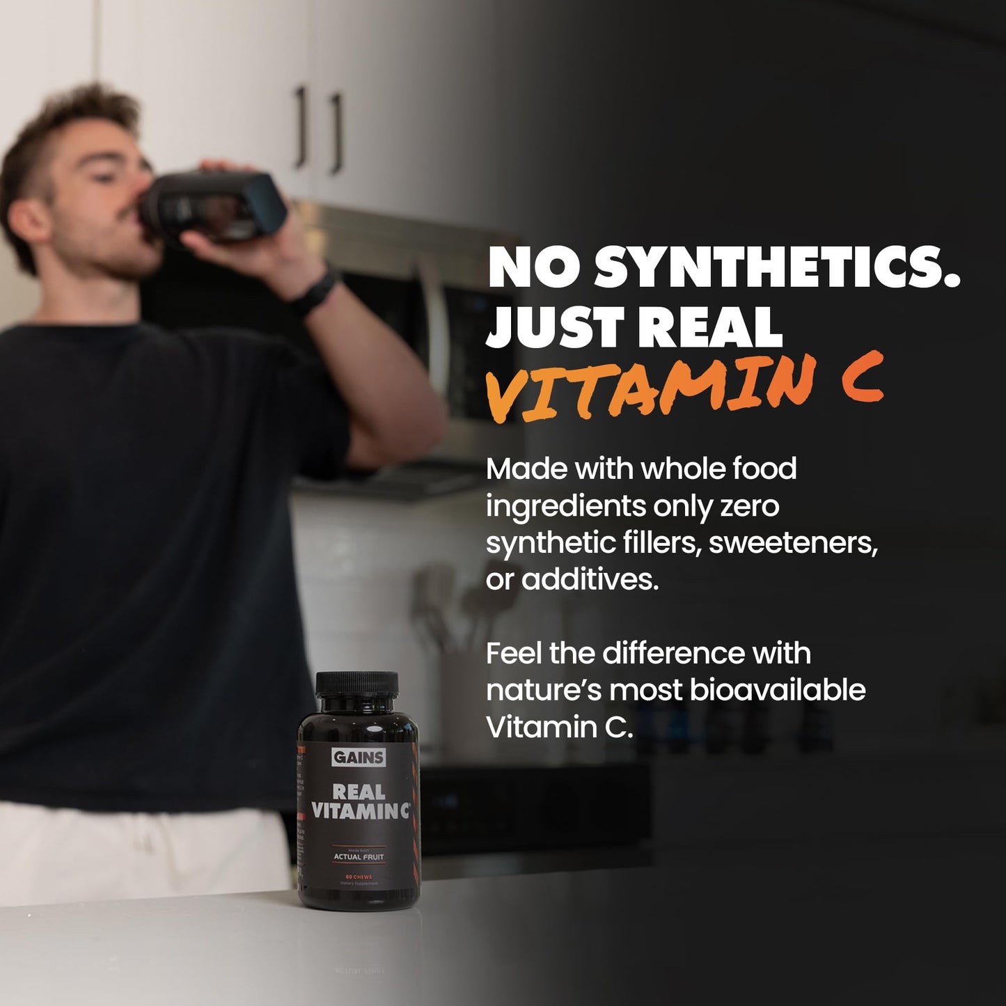 Gains in Bulk Real Vitamin C Chewable 60 Tablets