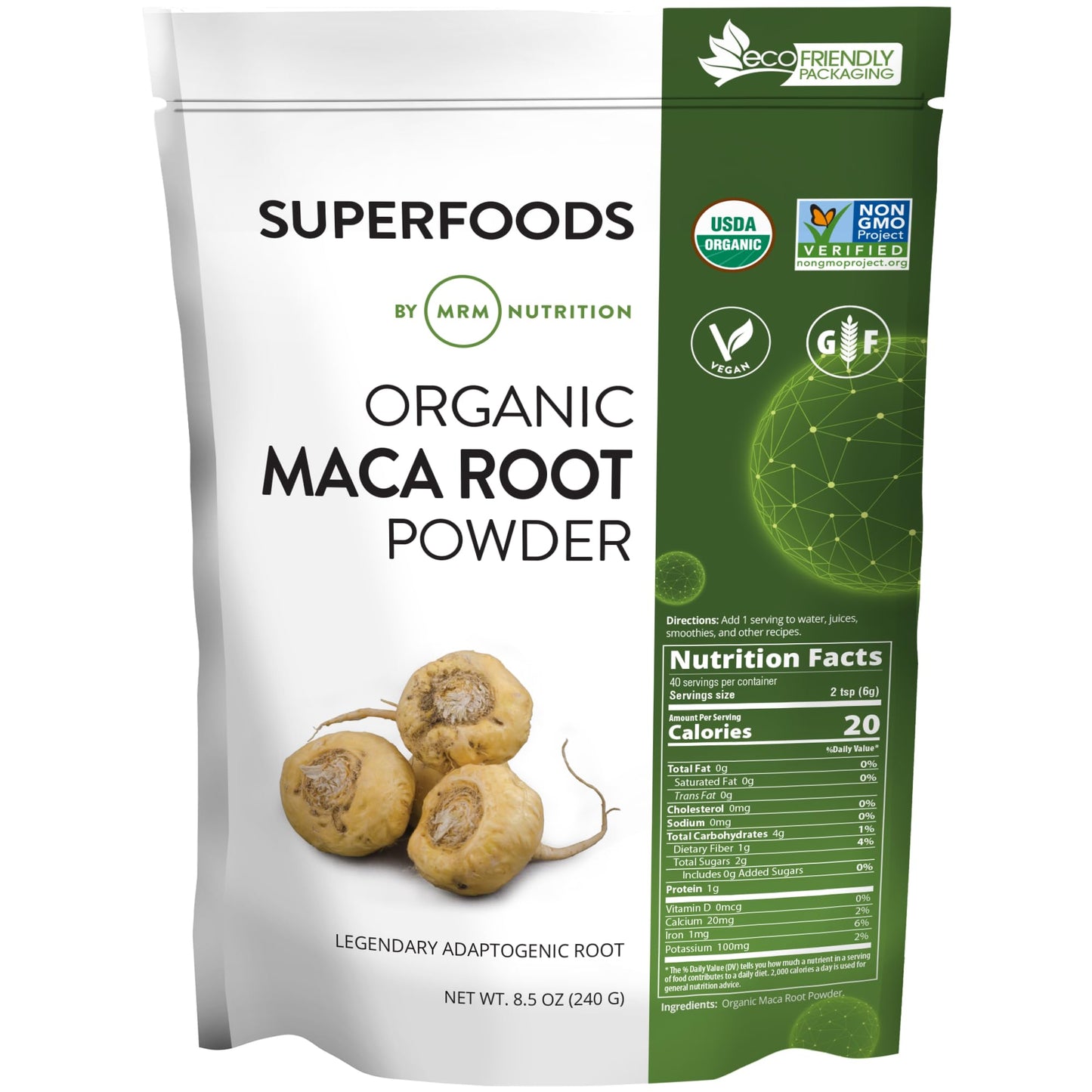MRM Organic Maca Root Powder 8.5 Ounce