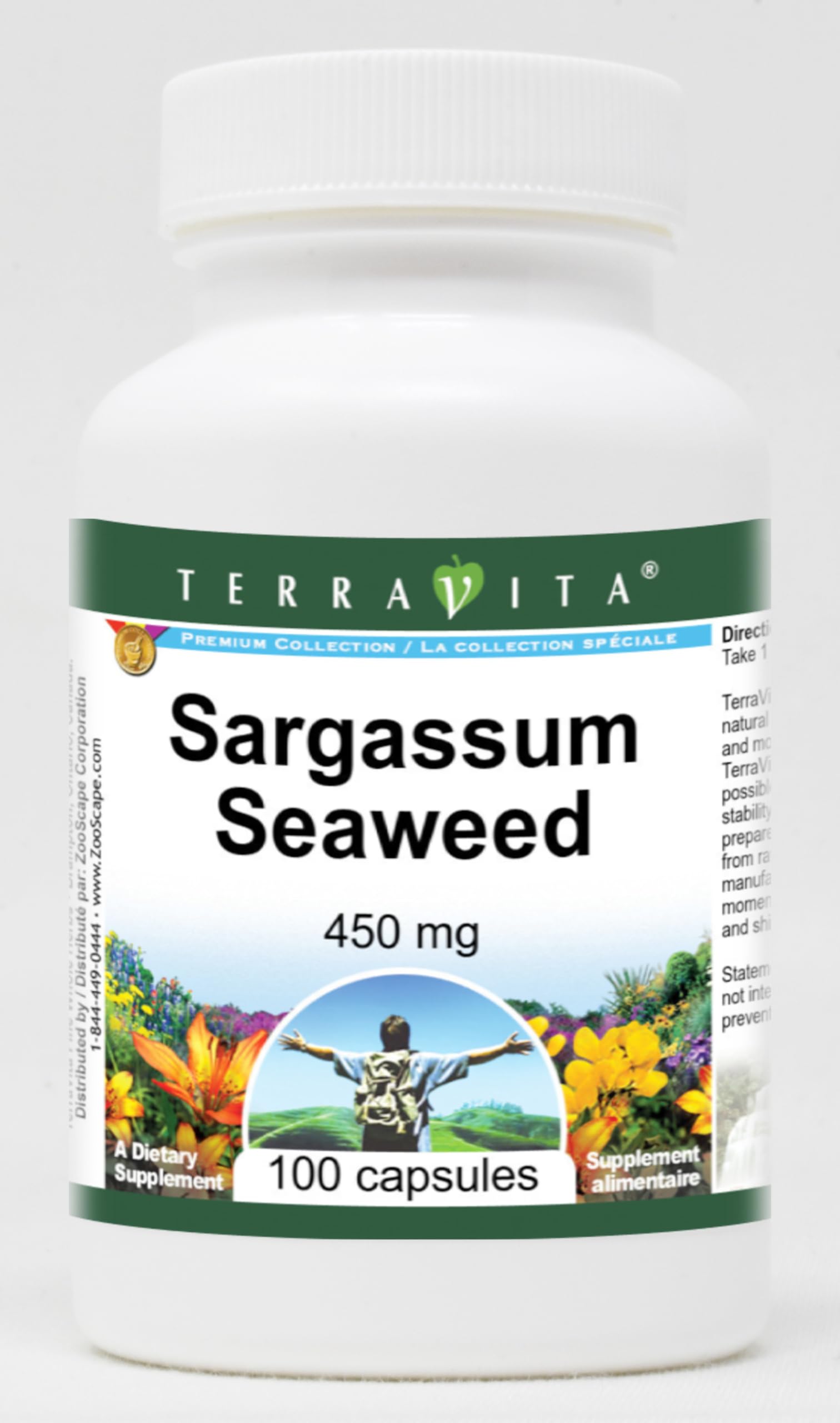 Terravita Sargassum Seaweed - 450 mg Capsules 100 Count