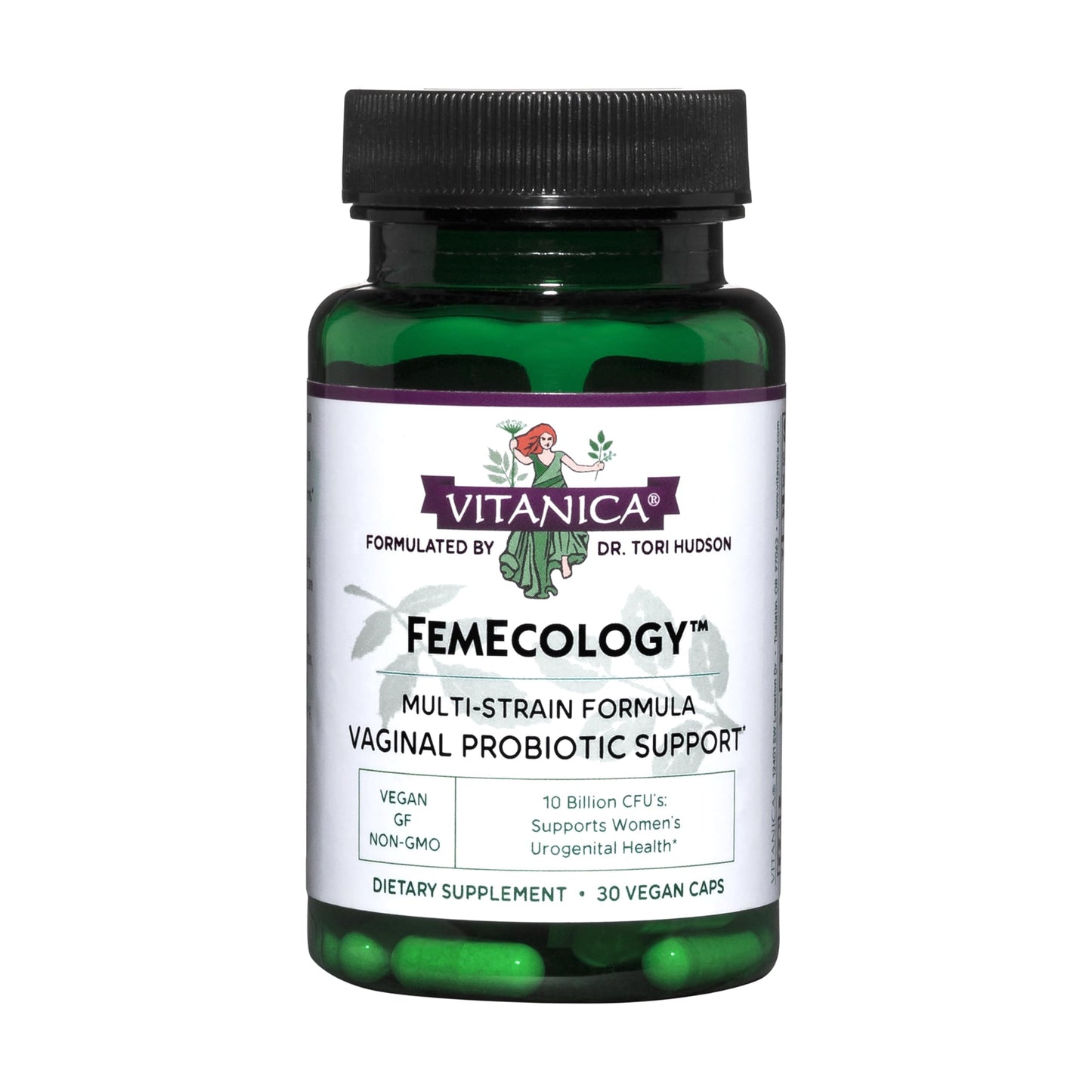 Vitanica FemEcology Vaginal and Intestinal Probiotic Support Capsule 30 Count