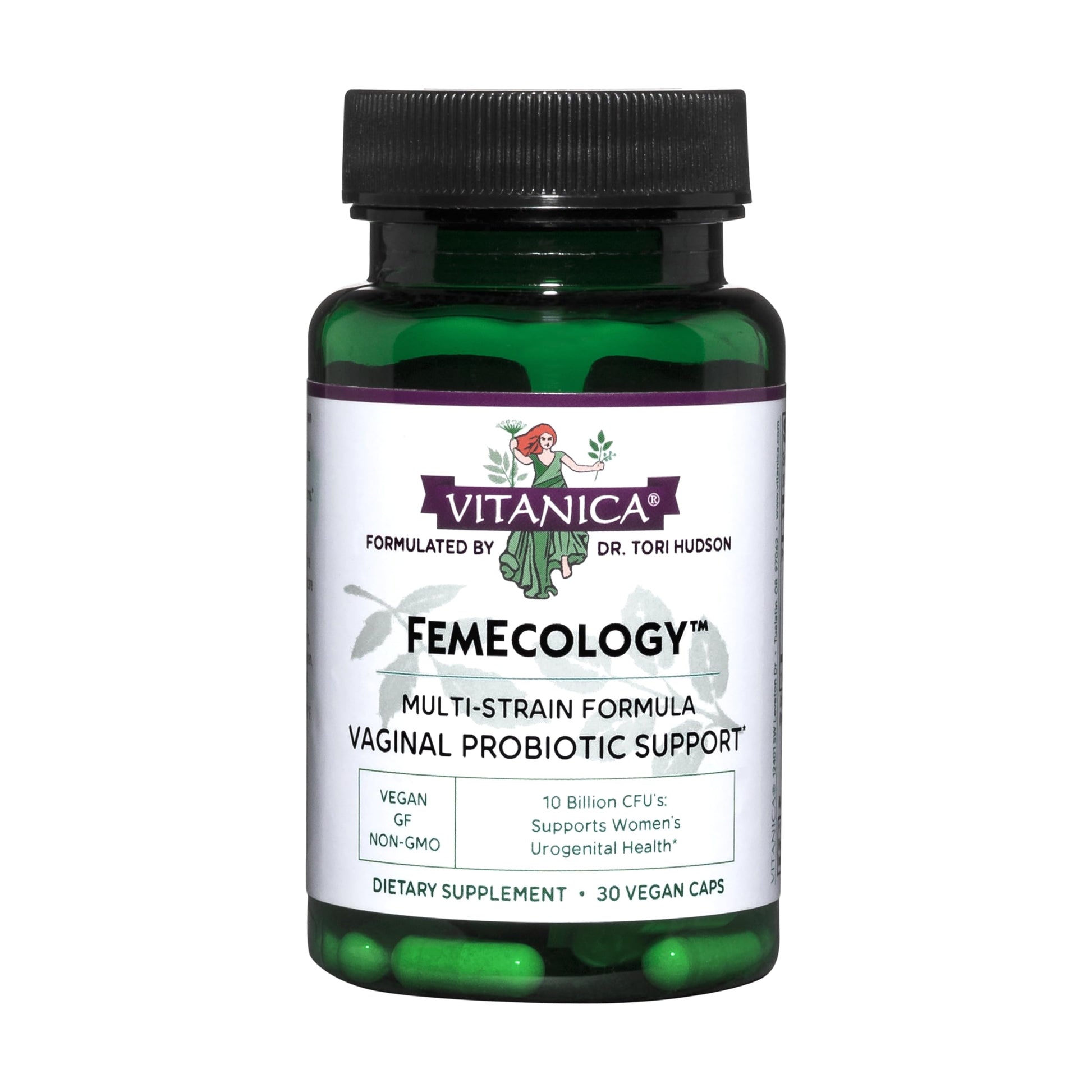 Vitanica FemEcology Vaginal and Intestinal Probiotic Support Capsule 30 Count