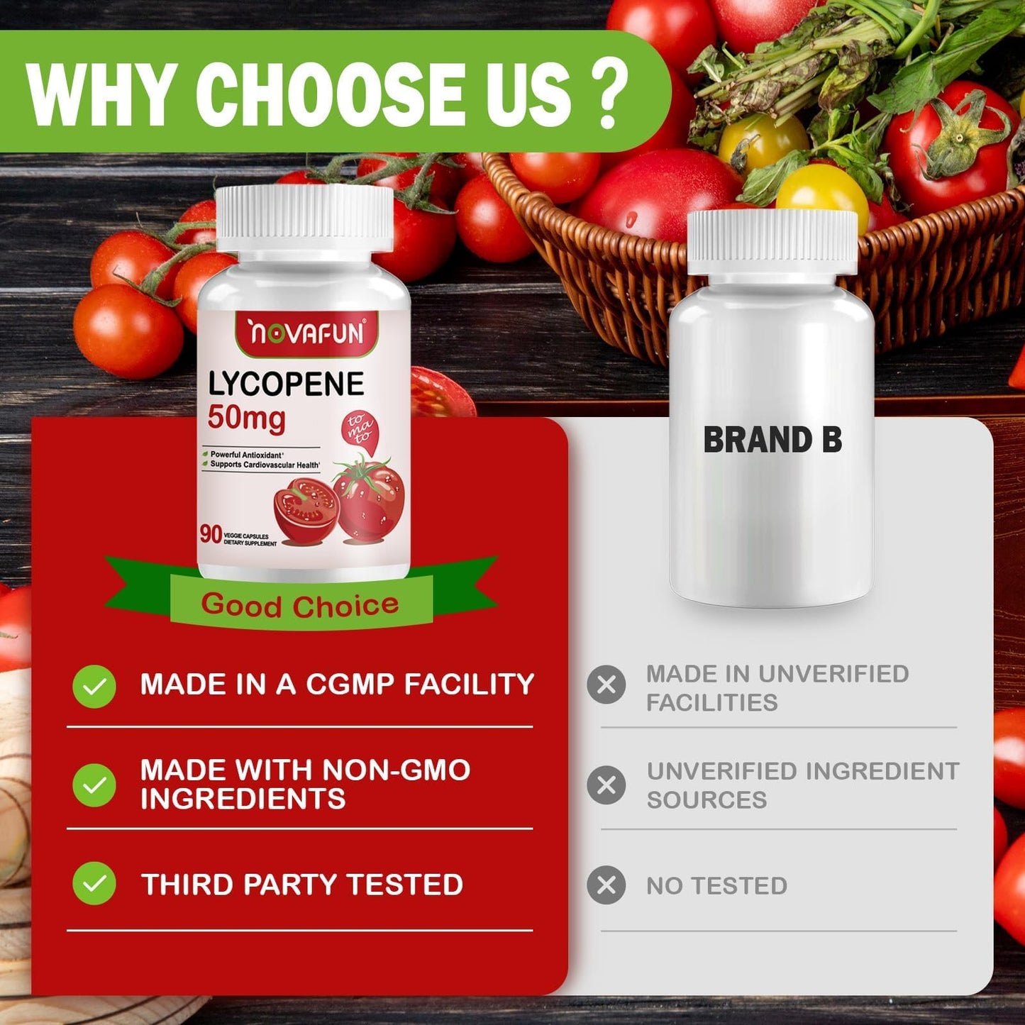 Novafun Lycopene Capsules 50mg, 90 Count
