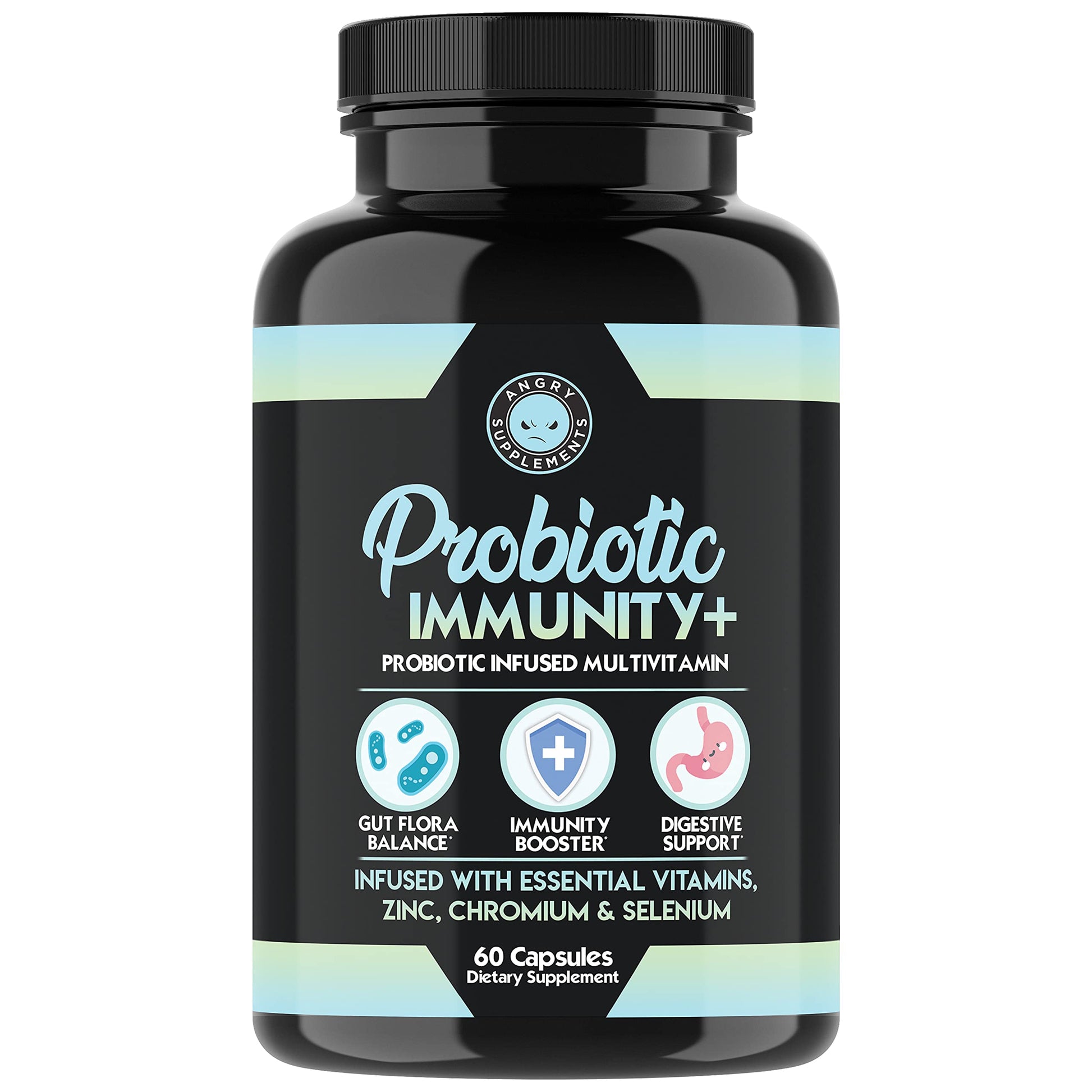 Angry Supplements Probiotic Immunity Supplement Powder 60 Count