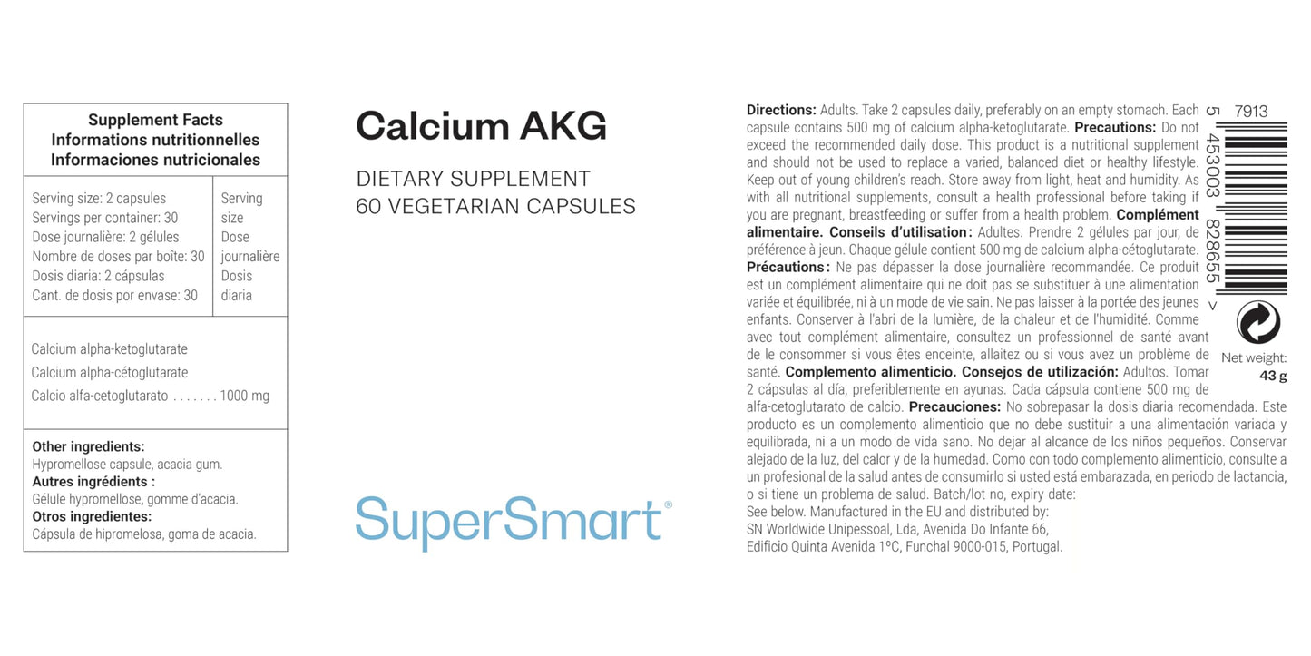 Supersmart Calcium AKG Capsule, 60 Vegetarian Capsules