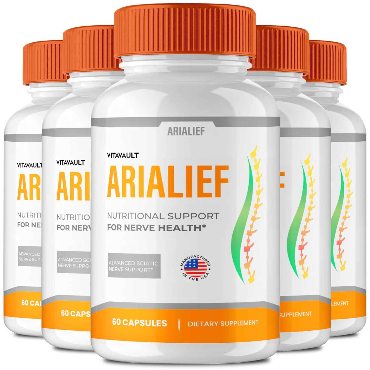 Vitavault Arialief Brain Supplements for Memory and Focus Capsules, 300 Capsules