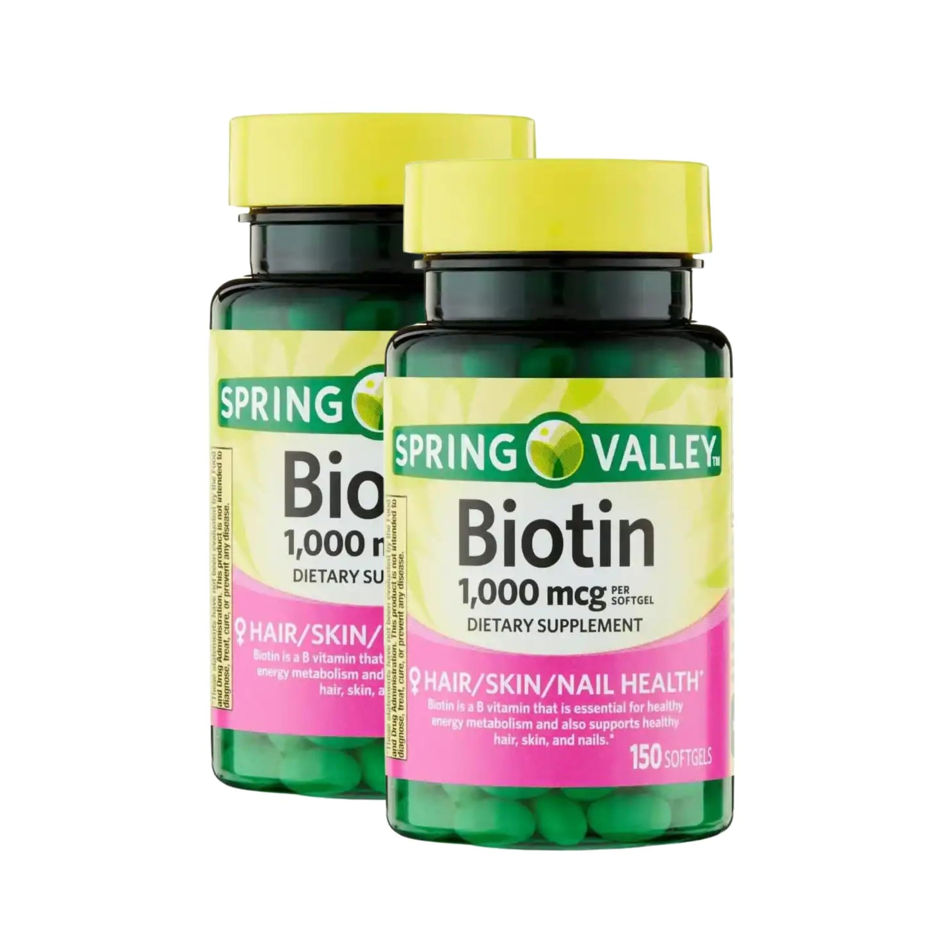 Unique Bundle Store Biotin 1000 mcg Softgels, 150 Count (Pack of 2)