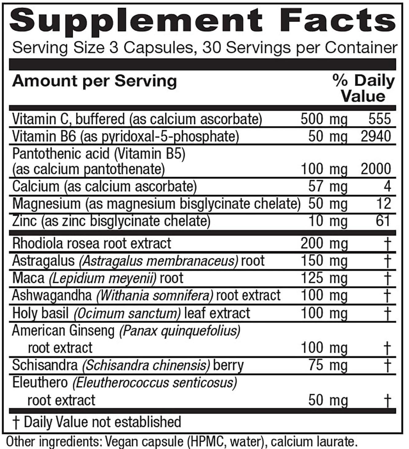 Vitanica Adrenal Assist Capsules 180 Count