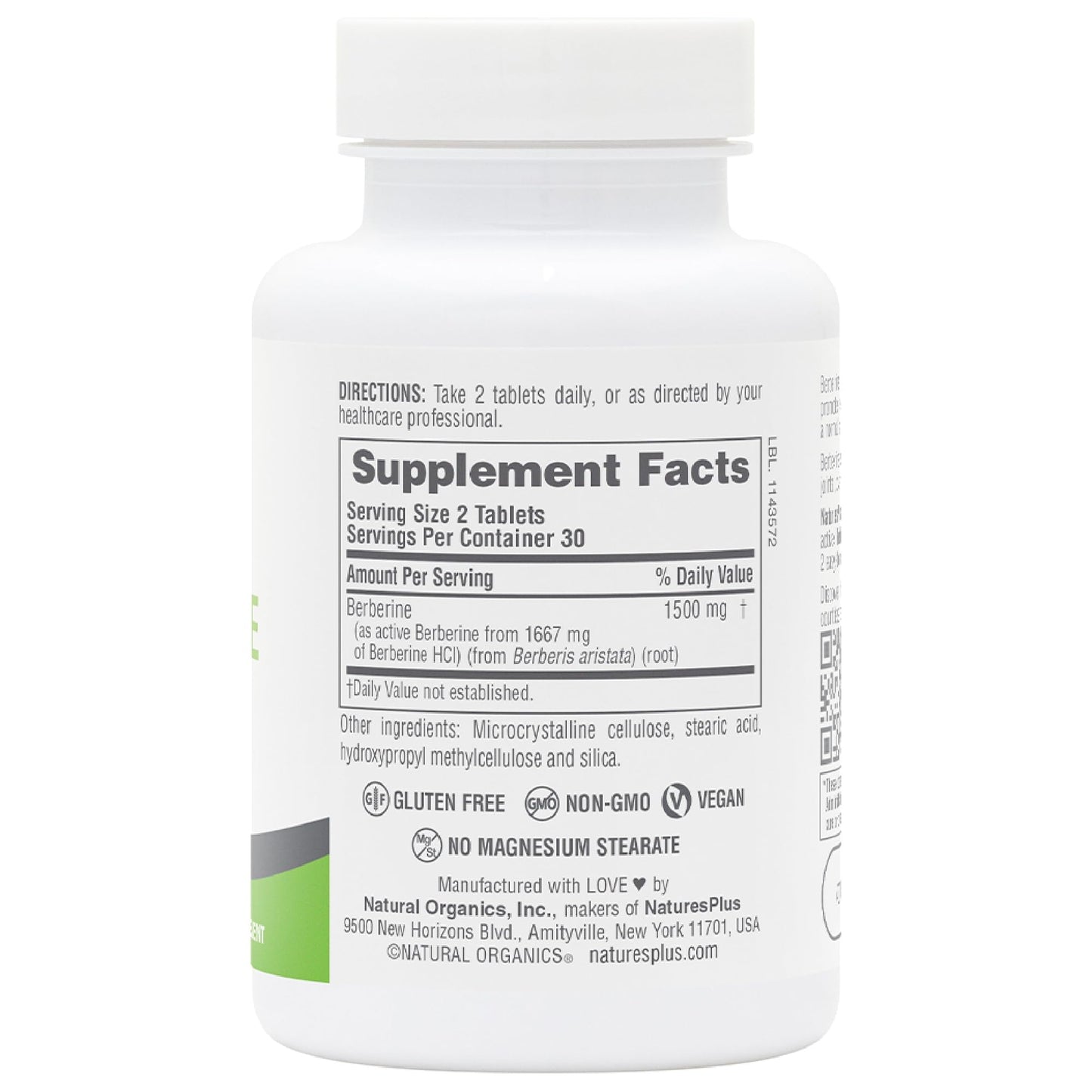 NaturesPlus PRO Berberine 1500 mg Tablet, 60 Tablets