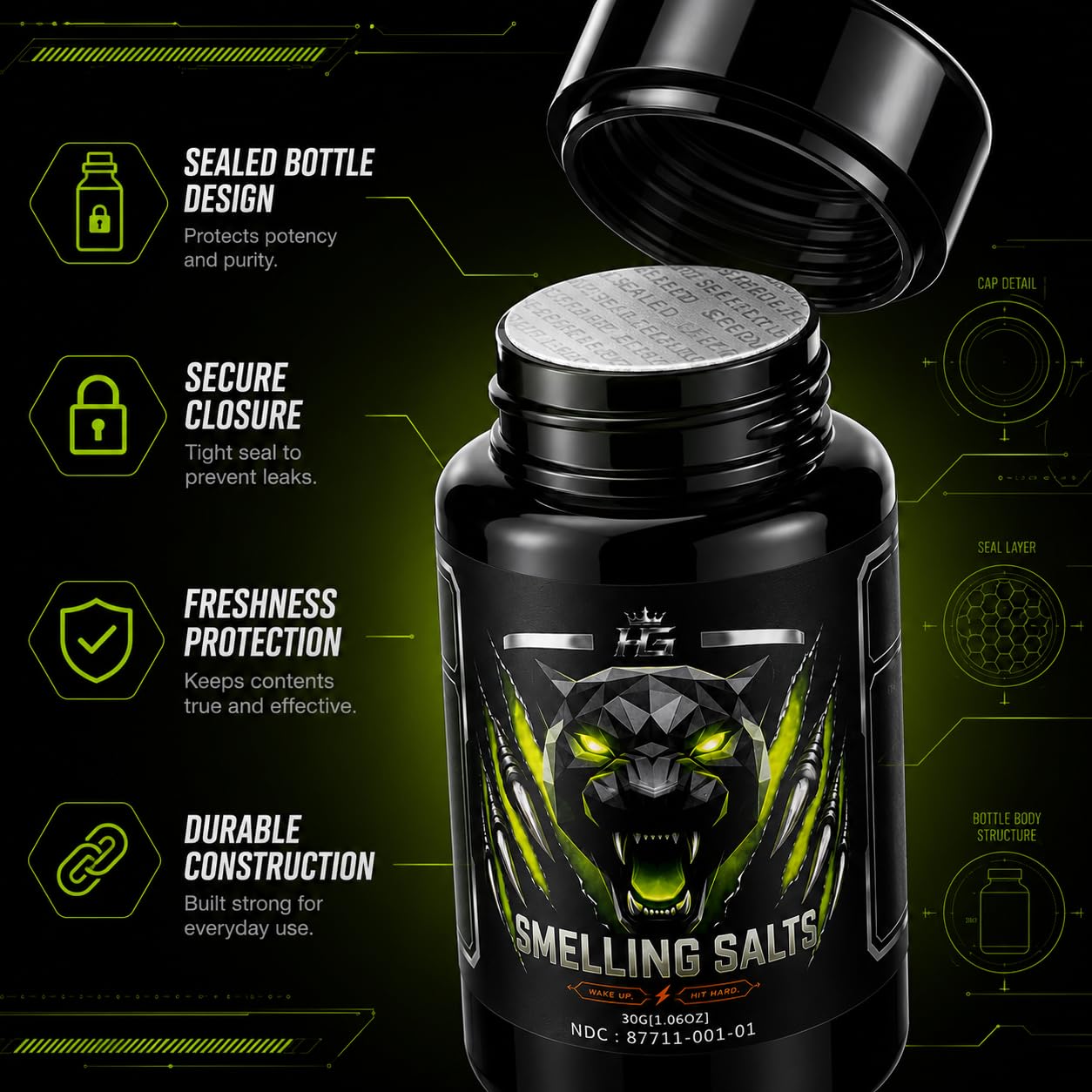 Home Greats Smelling Salts Wake Up for Athletes Capsule 1 Count