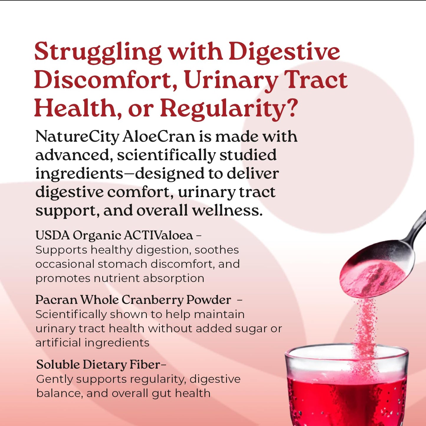 NatureCity AloeCran Pure Aloe Vera Blend with Cranberry Powder, Powder, 1 Ounce