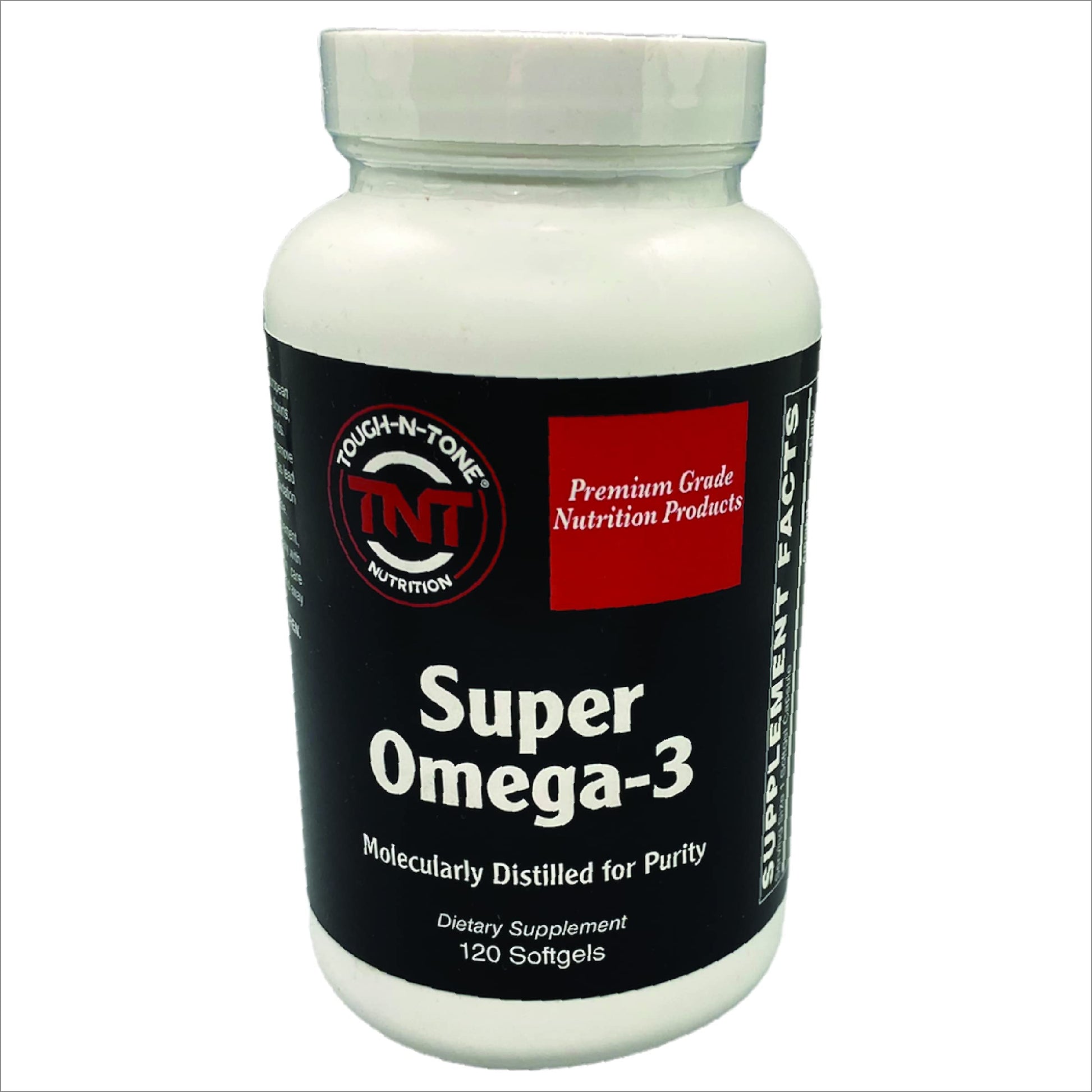 TOUGH-N-TONE Super Omega-3 High Potency Fish Oil with 300mg EPA and 200mg DHA Softgels 120 Count