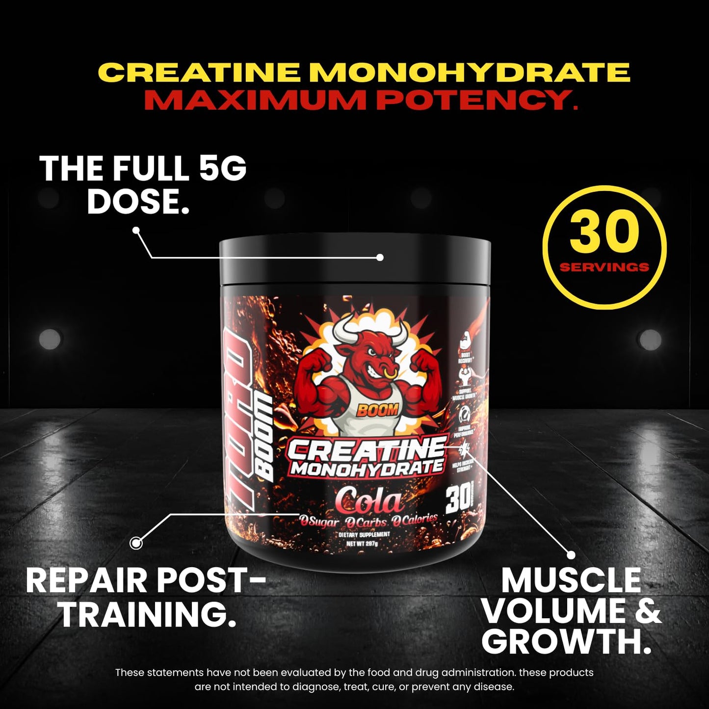 TORO BOOM Creatine Powder, 1 Ounce (Pack of 1)