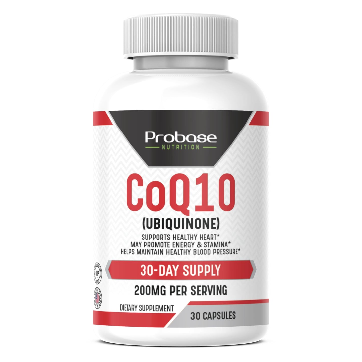 Probase Nutrition CoQ10 (Ubiquinone) Capsules, 30 Count