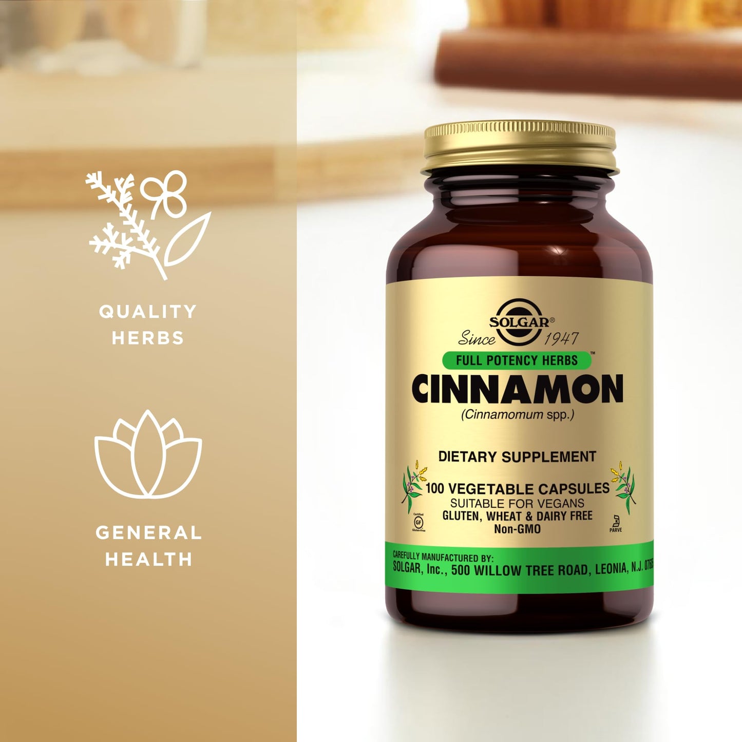 Solgar Cinnamon Vegetable Capsules 100 Count