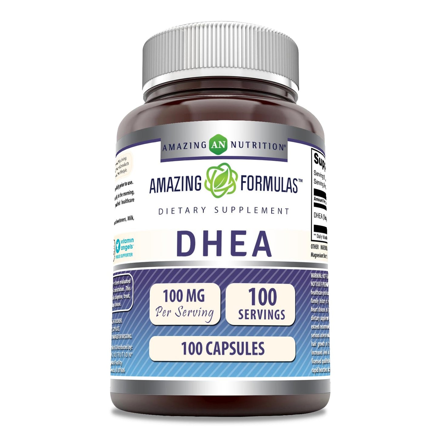Amazing Nutrition DHEA 100 mg Capsules, 100 Count