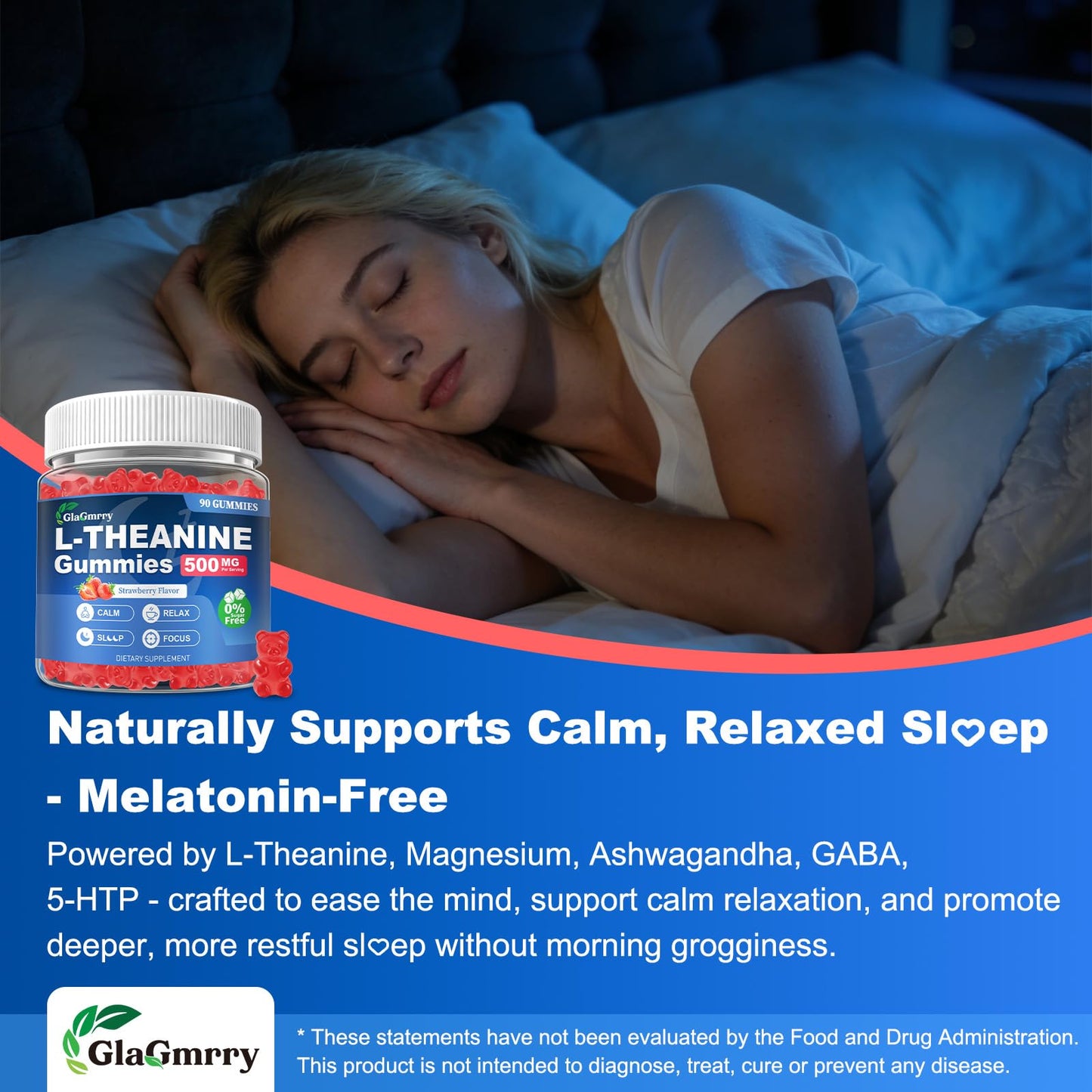 GlaGmrry L-Theanine Gummies, 90 Count