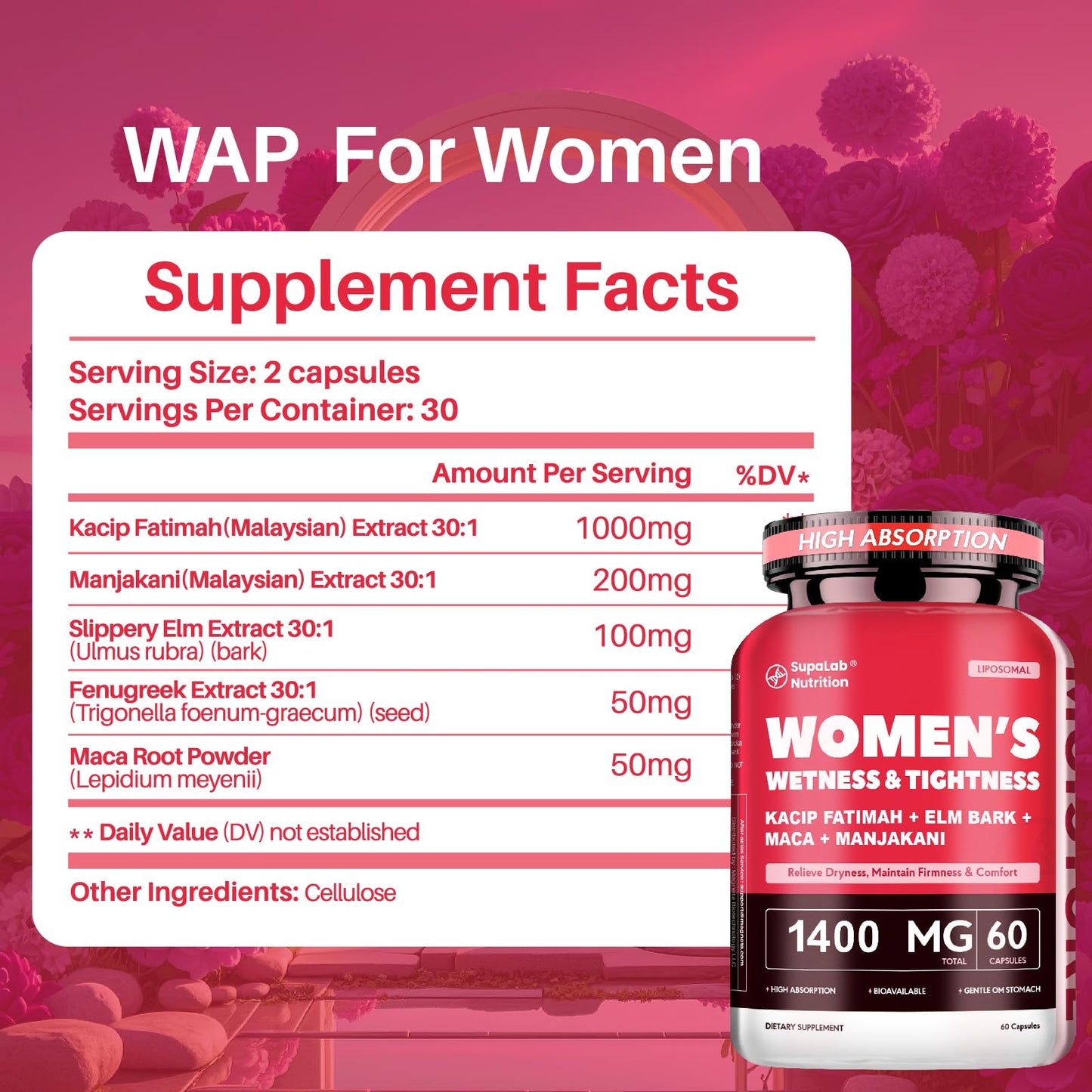 MEGNETA Feminine Care Kacip Fatimah Fenugreek Capsule, 180 Capsules