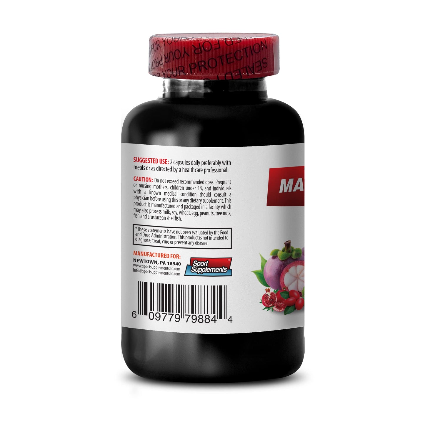SPORT SUPPLEMENTS Mangosteen Extract Complex 1440MG Capsule 60 Count