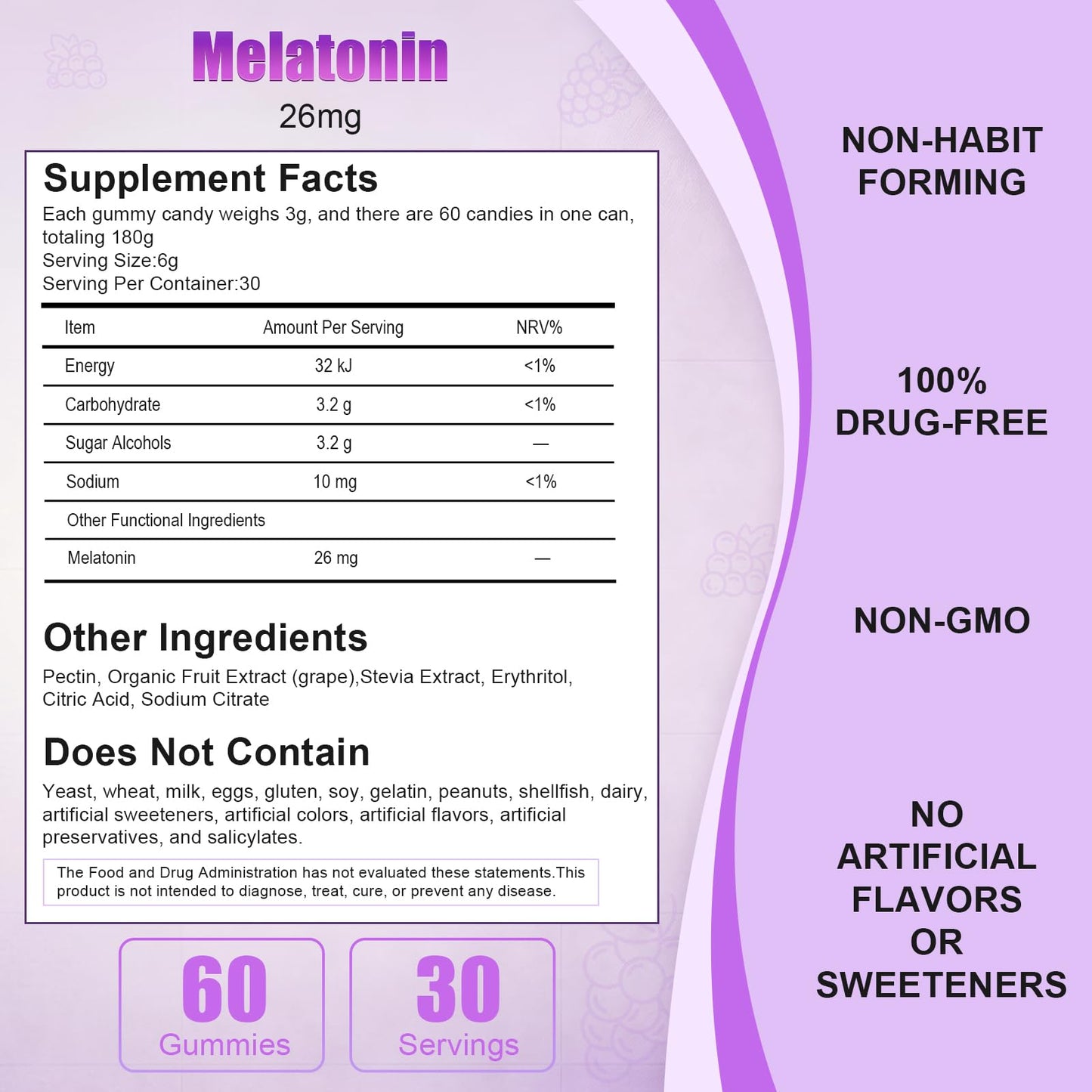 ZRLZJMP Melatonin Gummy 4 Count