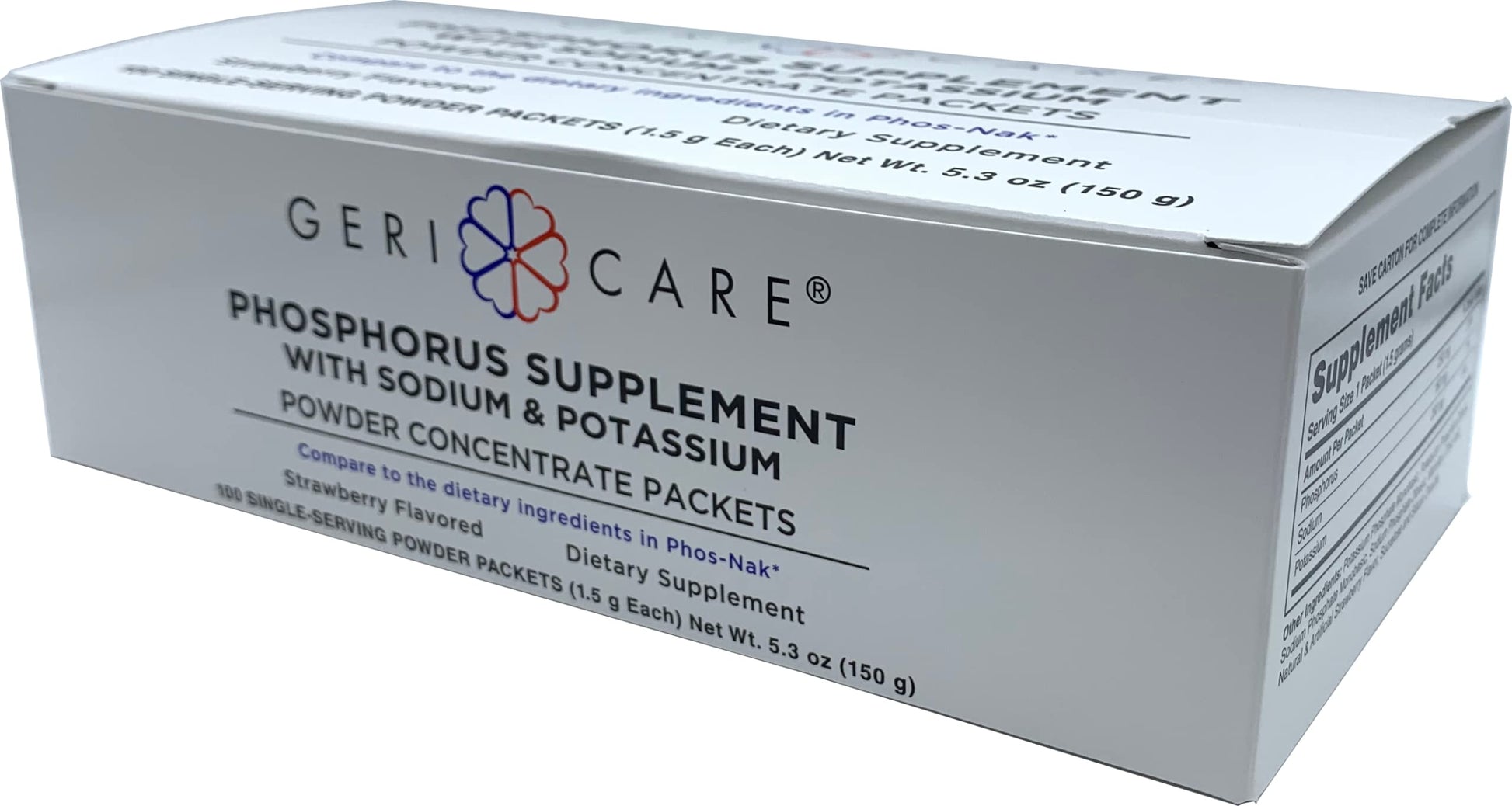 GeriCare Phosphorus Supplement Powder Packets, 100 Packets