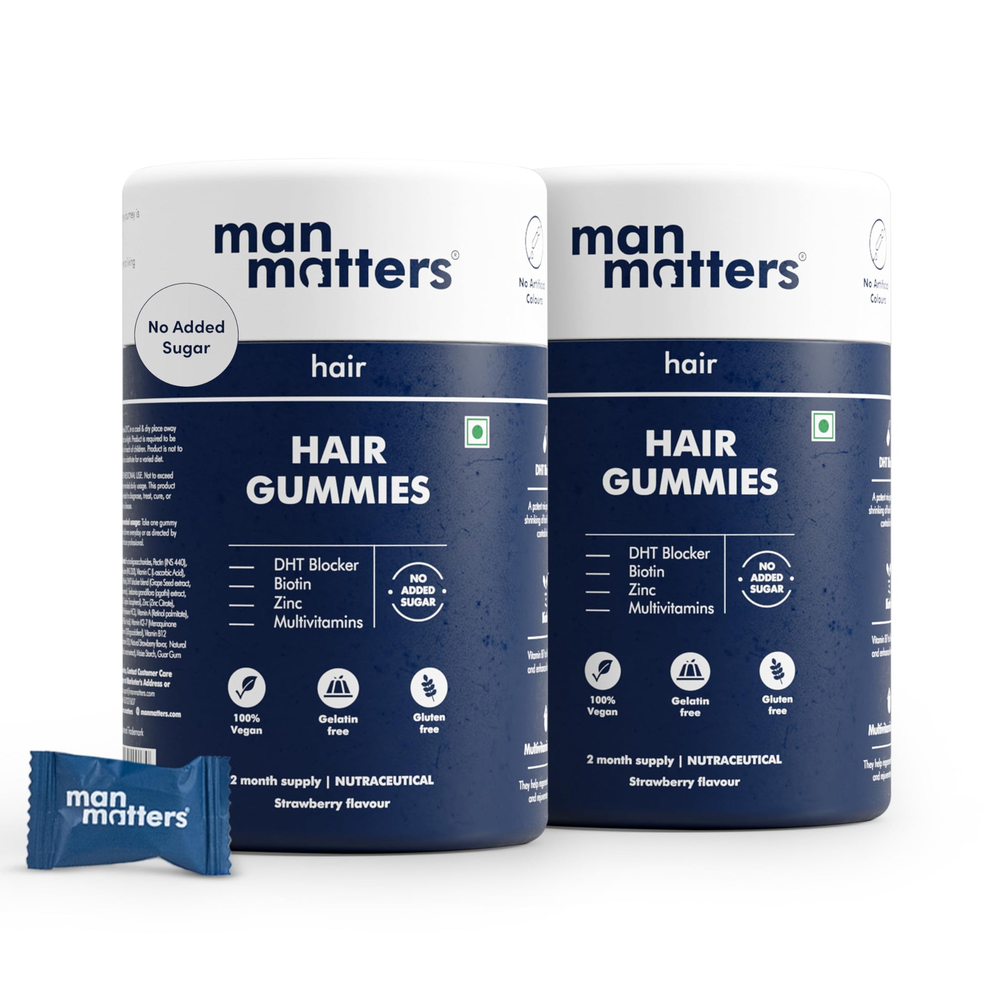 Man Matters Biotin Hair Gummies Gummy 60 Gummies