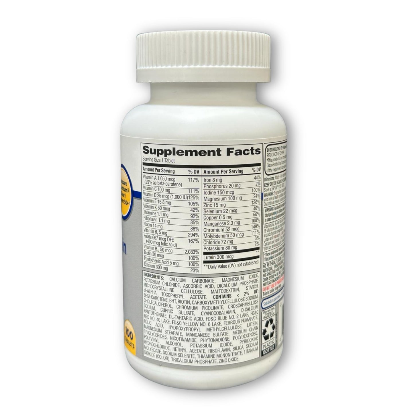 FUSION SHOP STORE Multivitamin Multimineral Tablets for Women 50+, 100 Tablets