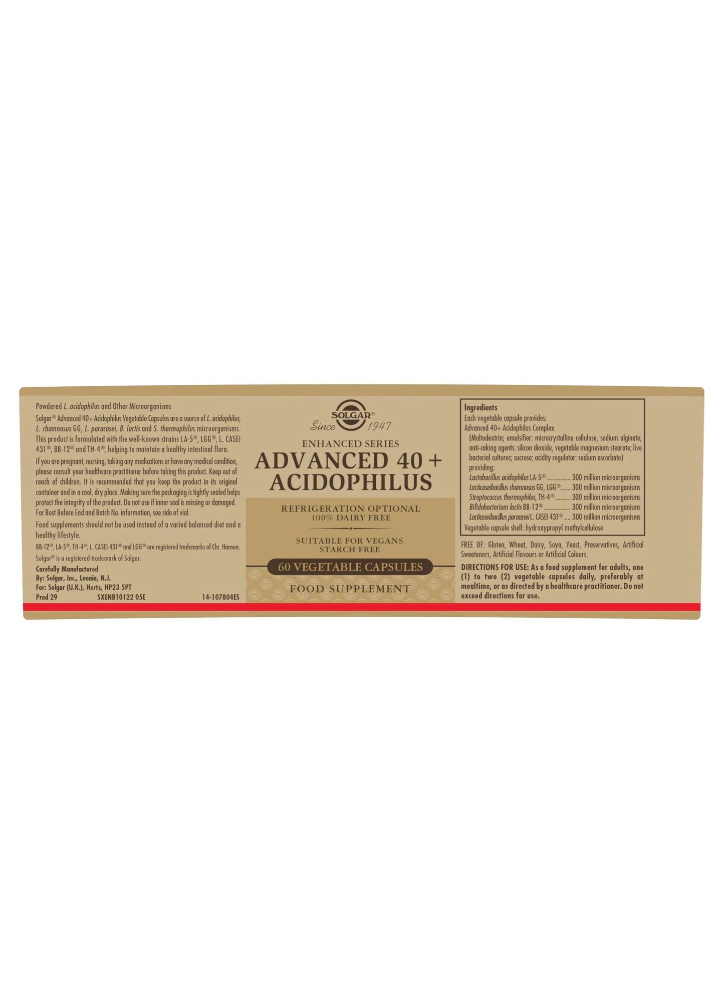 Solgar Acidophilus Capsules, 120 Count