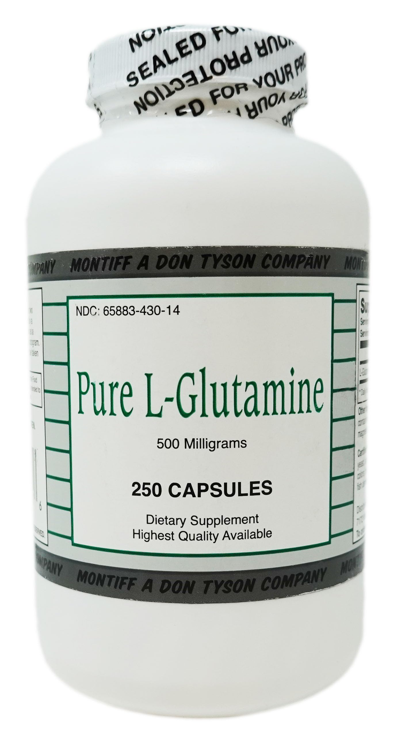 Montiff Pure L Glutamine 500 mg Capsule, 250 Capsules