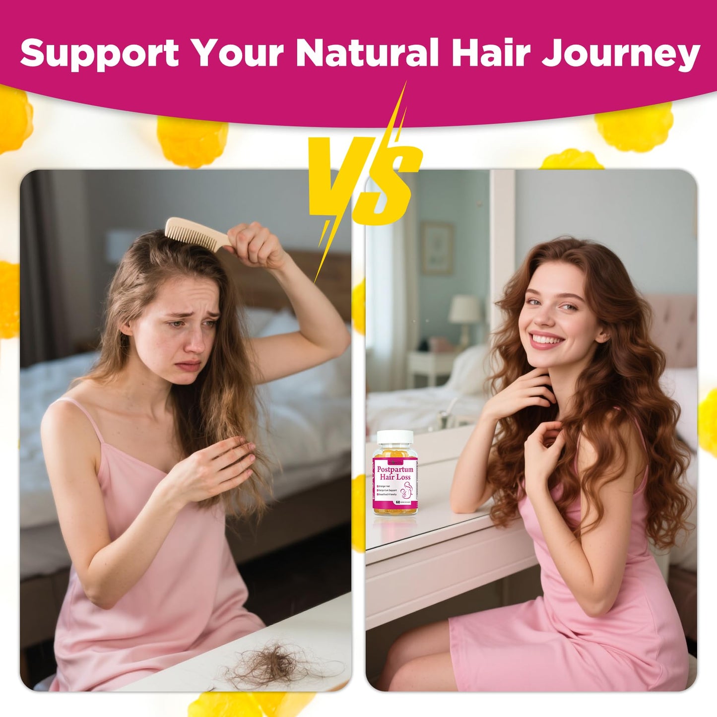 Aromlife Postpartum Hair Loss Gummies for Women 60 Count