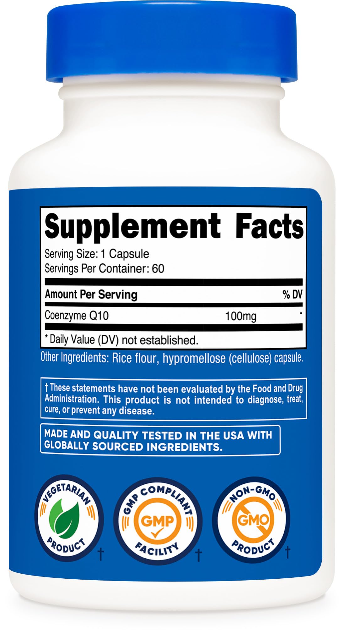 Nutricost CoQ10 100mg Capsule, 60 Capsules