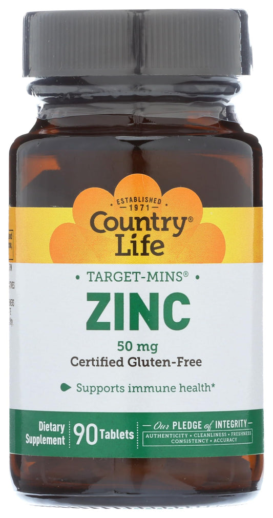 Country Life Zinc 50 mg, 90 Tablets