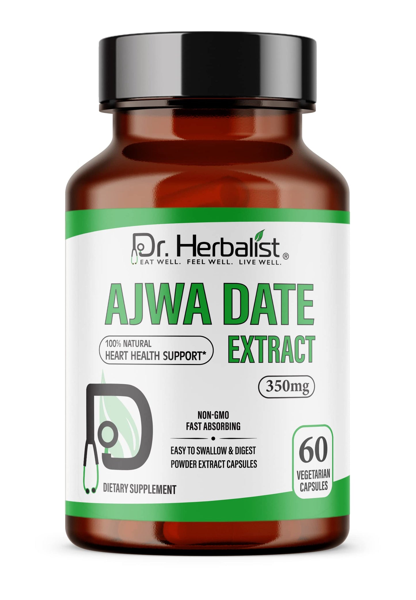 Dr. HERBALIST Ajwa Date Extract 350mg Capsules 60 Count