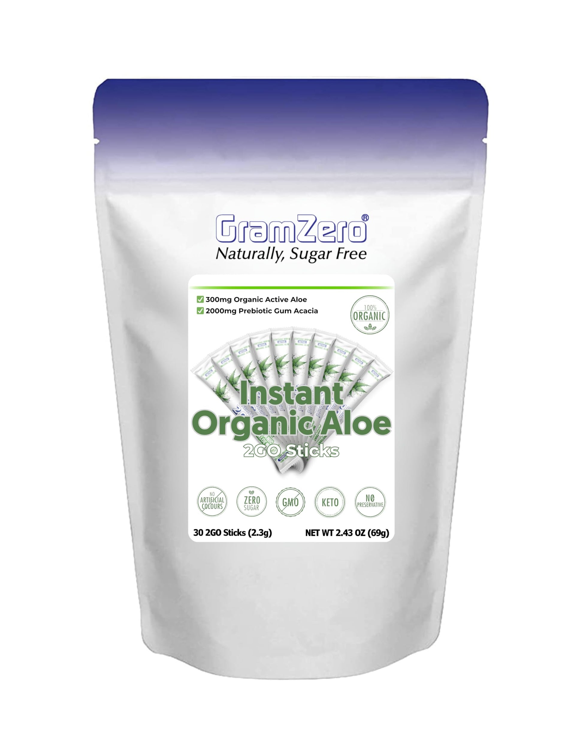GramZero Organic Aloe Vera Powder 12.7 Ounce