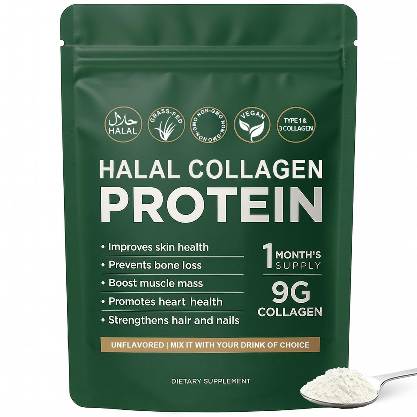 Lexenic Halal Collagen Protein Powder 1 oz