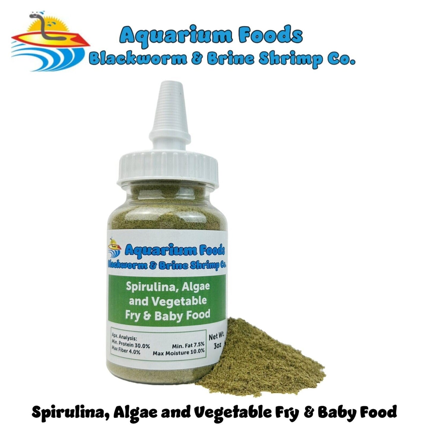 Aquatic Foods Inc. Spirulina Algae Vegetable Powder, 3 oz