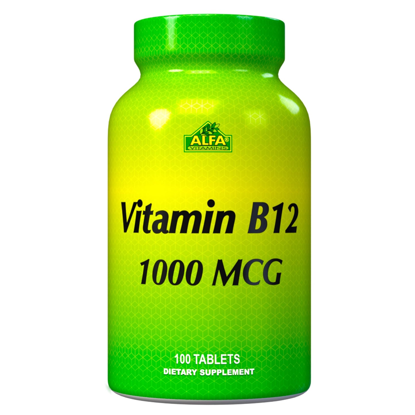 ALFA VITAMINS Vitamin B12 1000 mcg Tablet, 100 Tablets