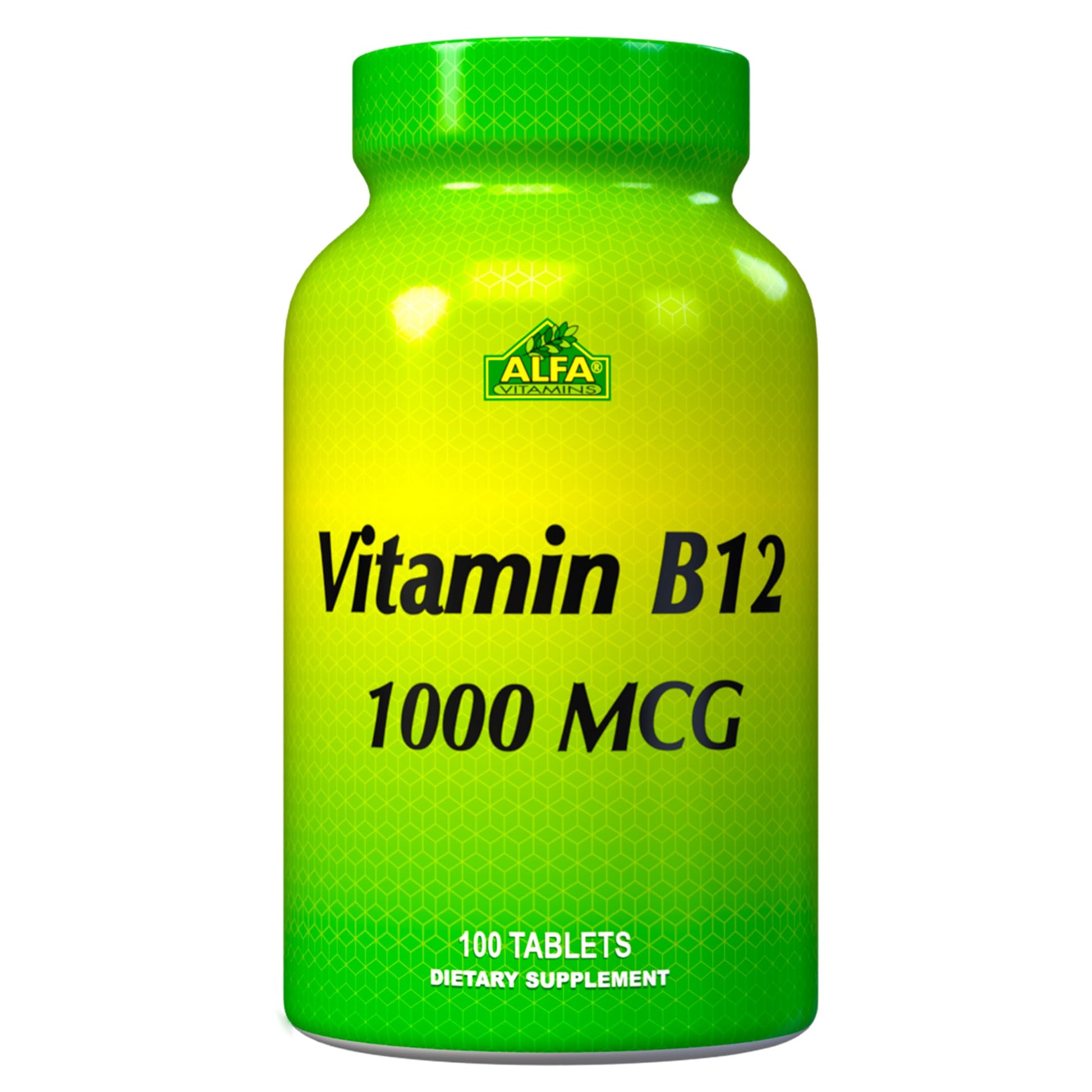 ALFA VITAMINS Vitamin B12 1000 mcg Tablet, 100 Tablets