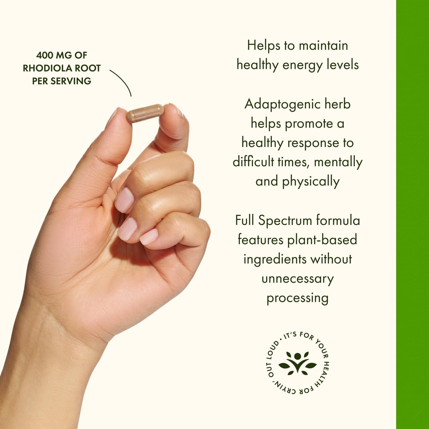Swanson Premium Brand Rhodiola Rosea Root Vegan Capsules, 100 Count