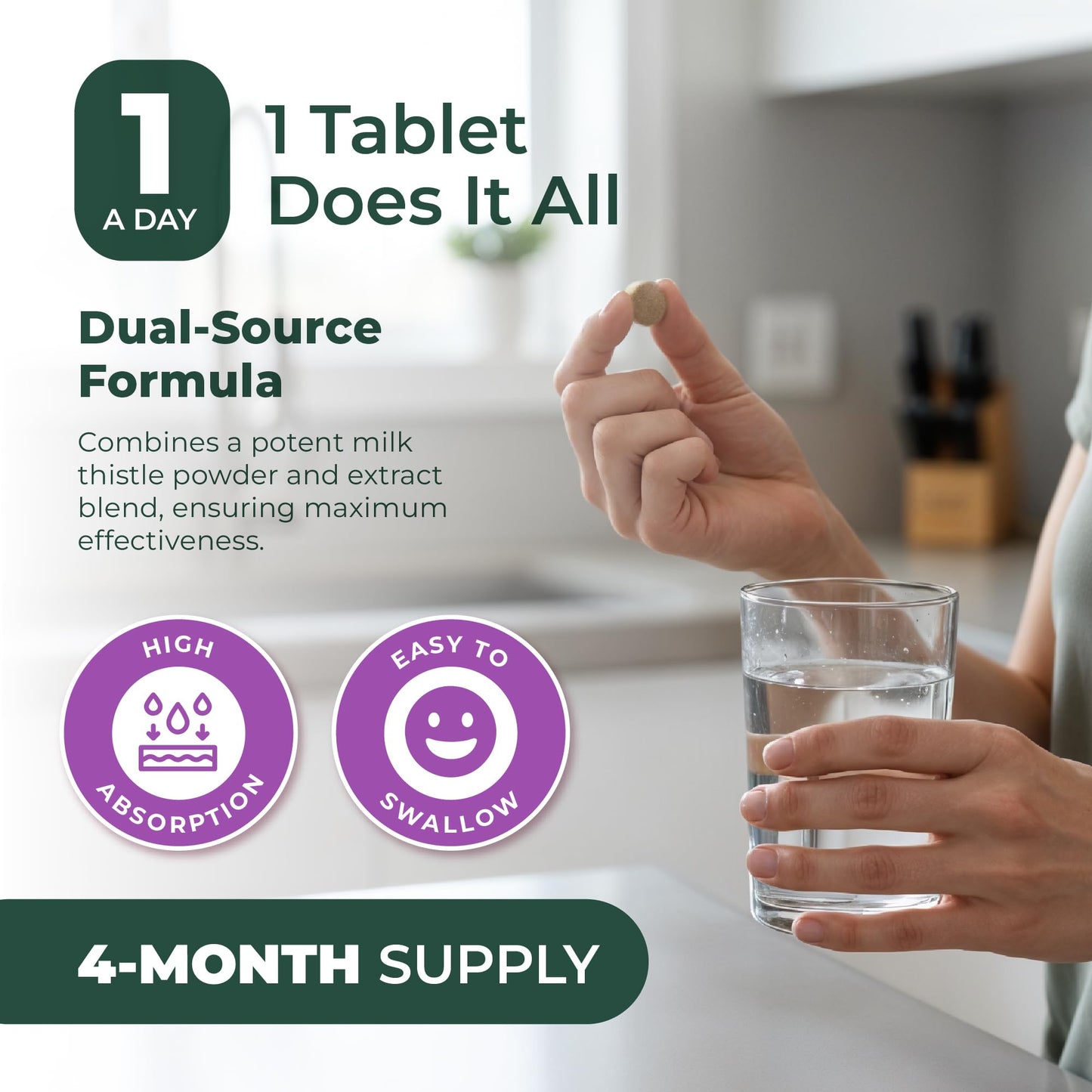 PurePremium Supplements Milk Thistle Supplement Tablets 120