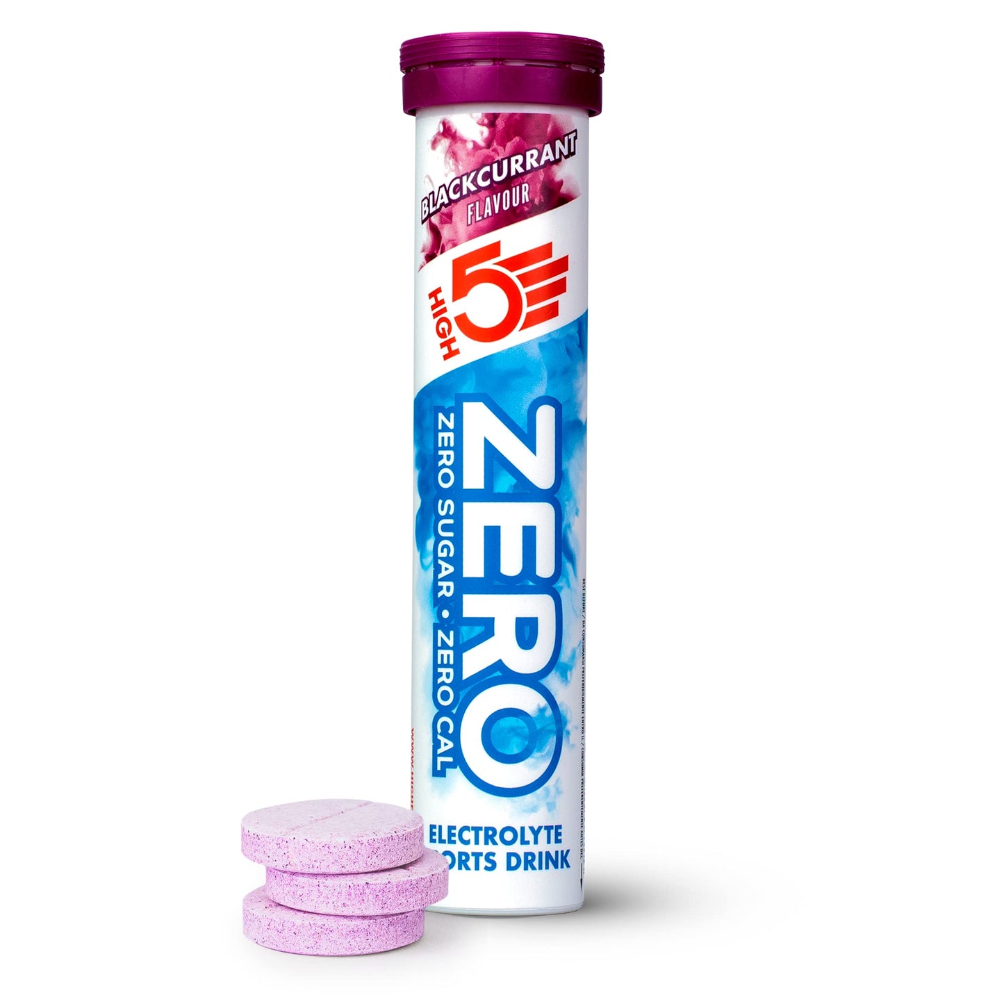 HIGH5 Zero Electrolyte Hydration Tablets Added Vitamin C Blackcurrant, 20 Tablets
